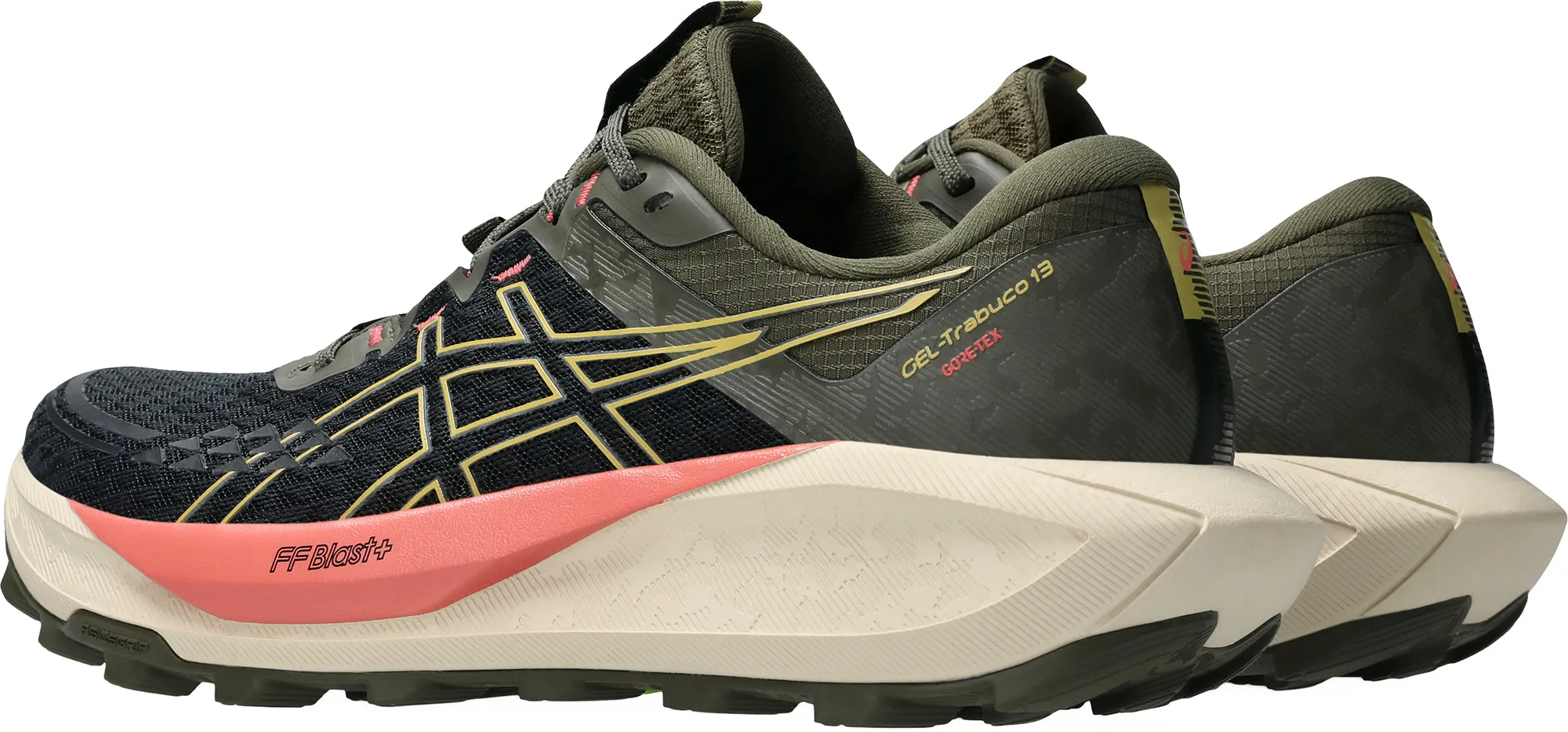 Asics Gel Trabuco 13 GORE-TEX Womens Trail Running Shoes - Black Stitched Detailing Hyper Elastic Platform