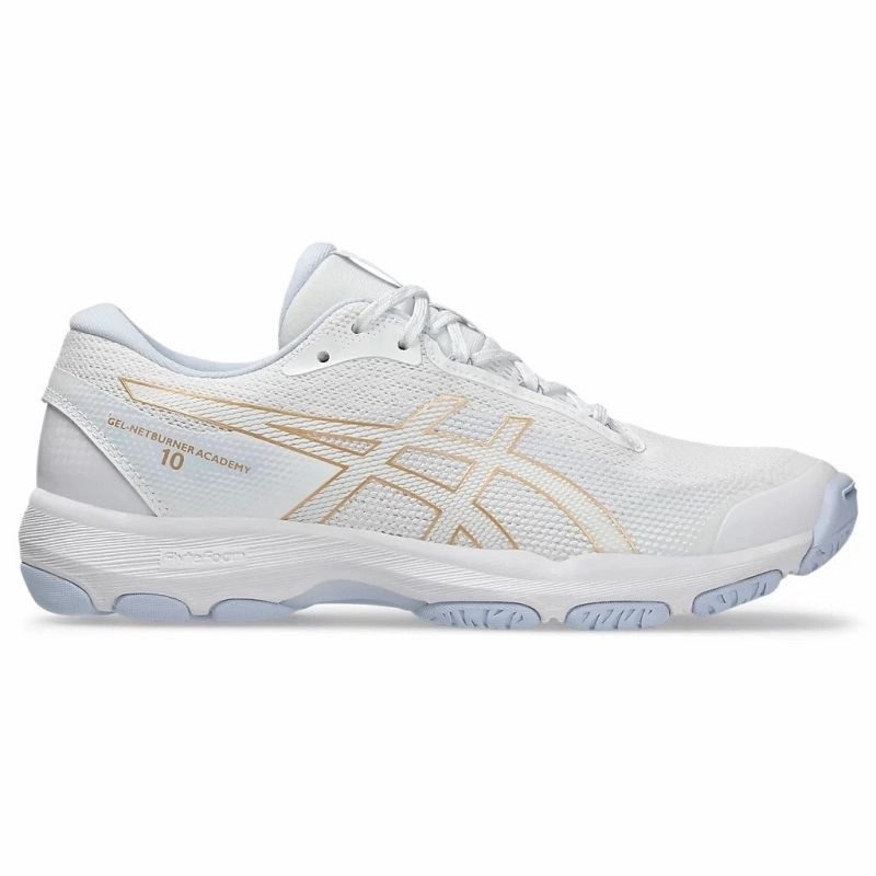 ASICS GEL-Netburner Academy 10 Womens Netball Shoes Lockdown Lacing System Light Reflective