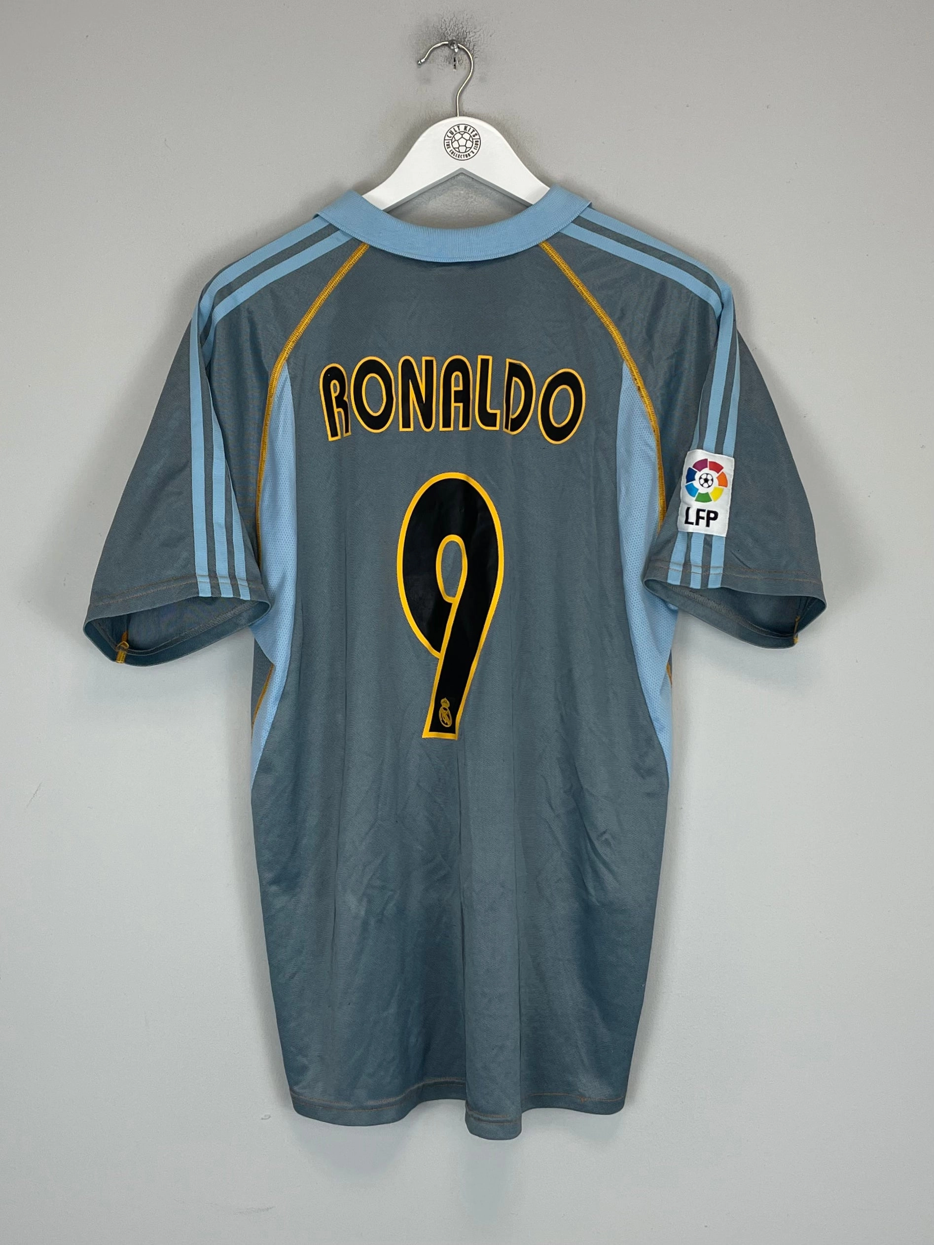 Active Performance Slim Fit Contour Design 2003/04 REAL MADRID RONALDO #9 THIRD SHIRT (M) ADIDAS