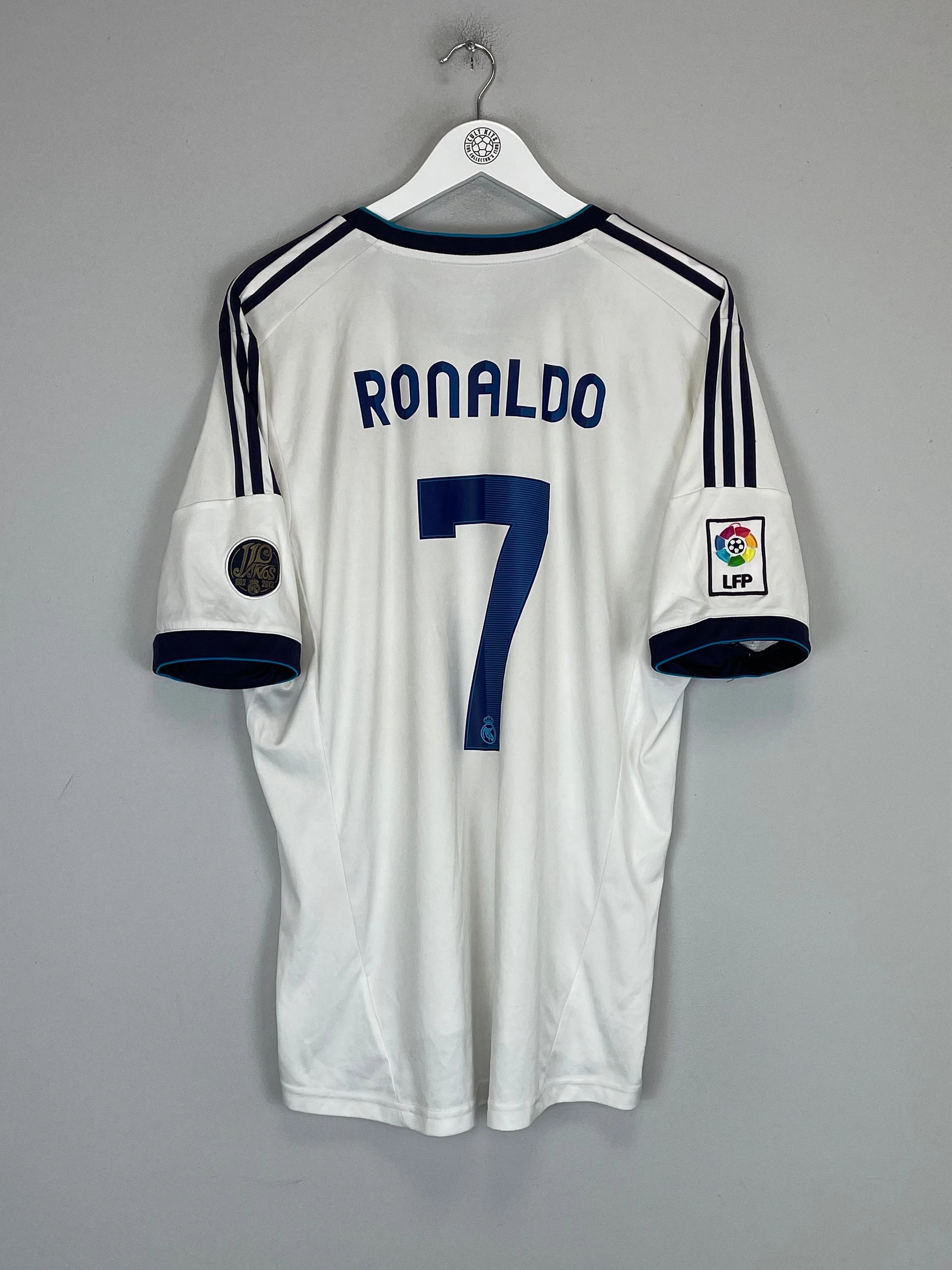 2012/13 REAL MADRID RONALDO #7 HOME SHIRT (XL) ADIDAS Bemberg Collar Finish Training Ready