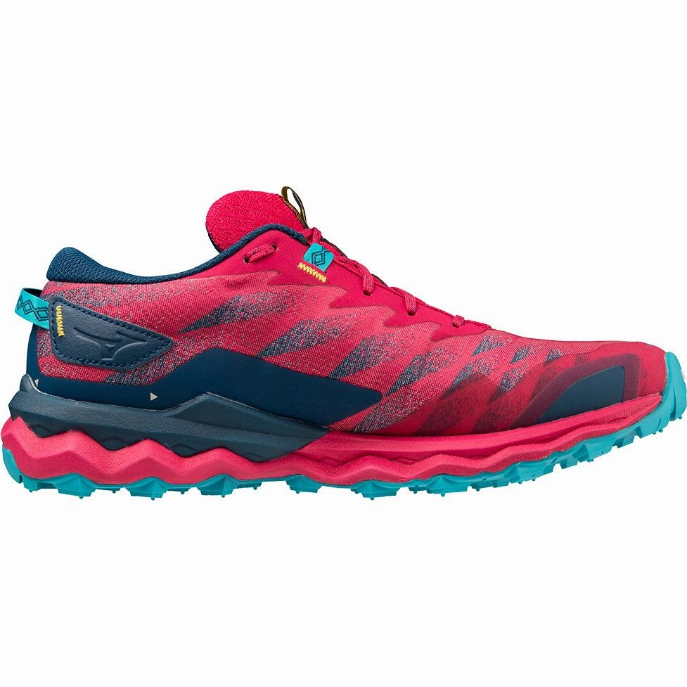 Motion Control Frame Mizuno Wave Daichi 7 Womens Trail Running Shoes - Red