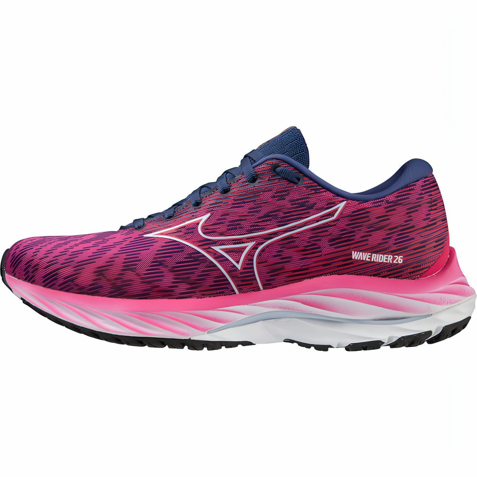 HeelSupport Mizuno Wave Rider 26 Womens Running Shoes - Pink