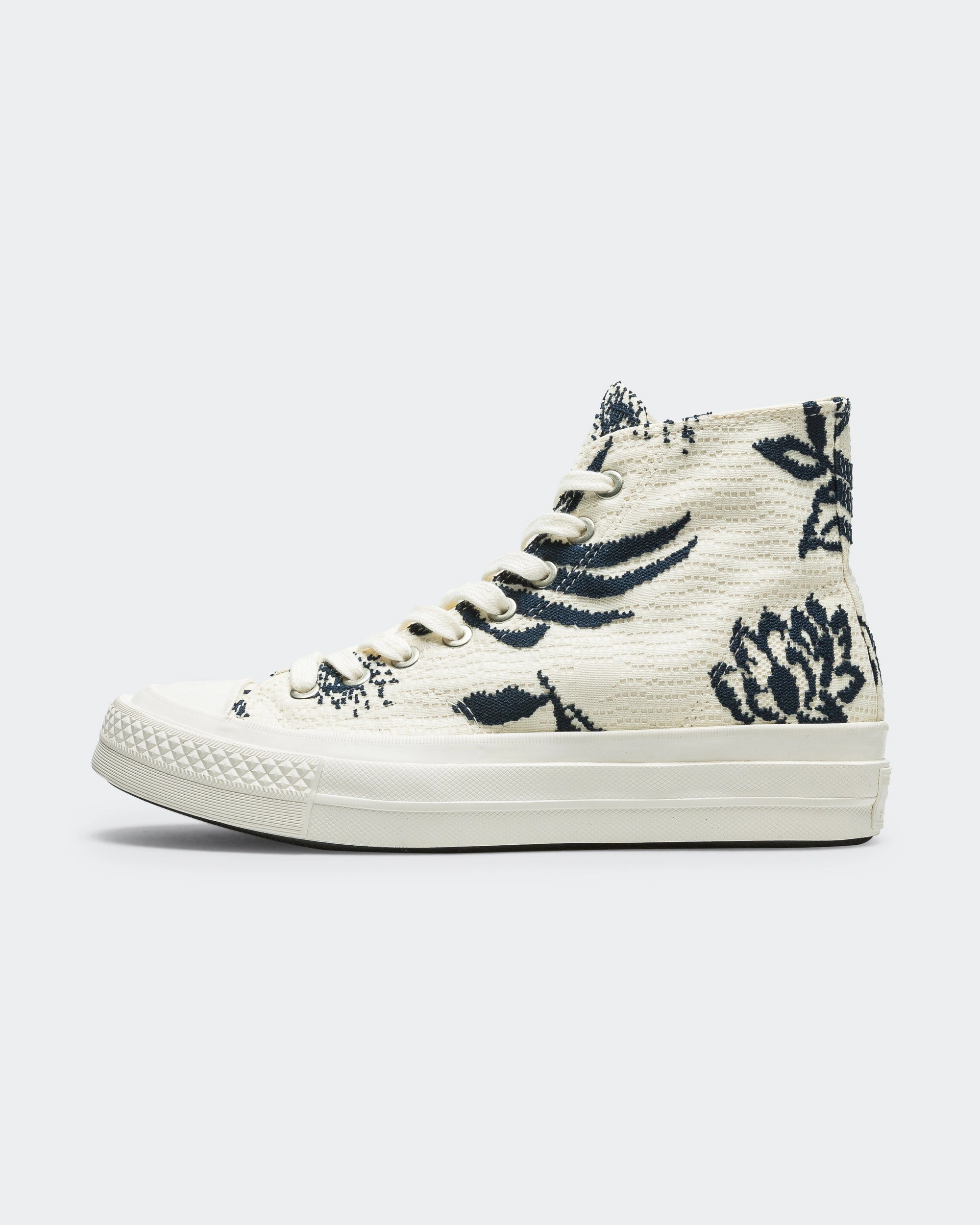 CT Hi All Star FS - Floral/Snow White-Marshmallow Adaptive Steps Breathable Jacquard Weave