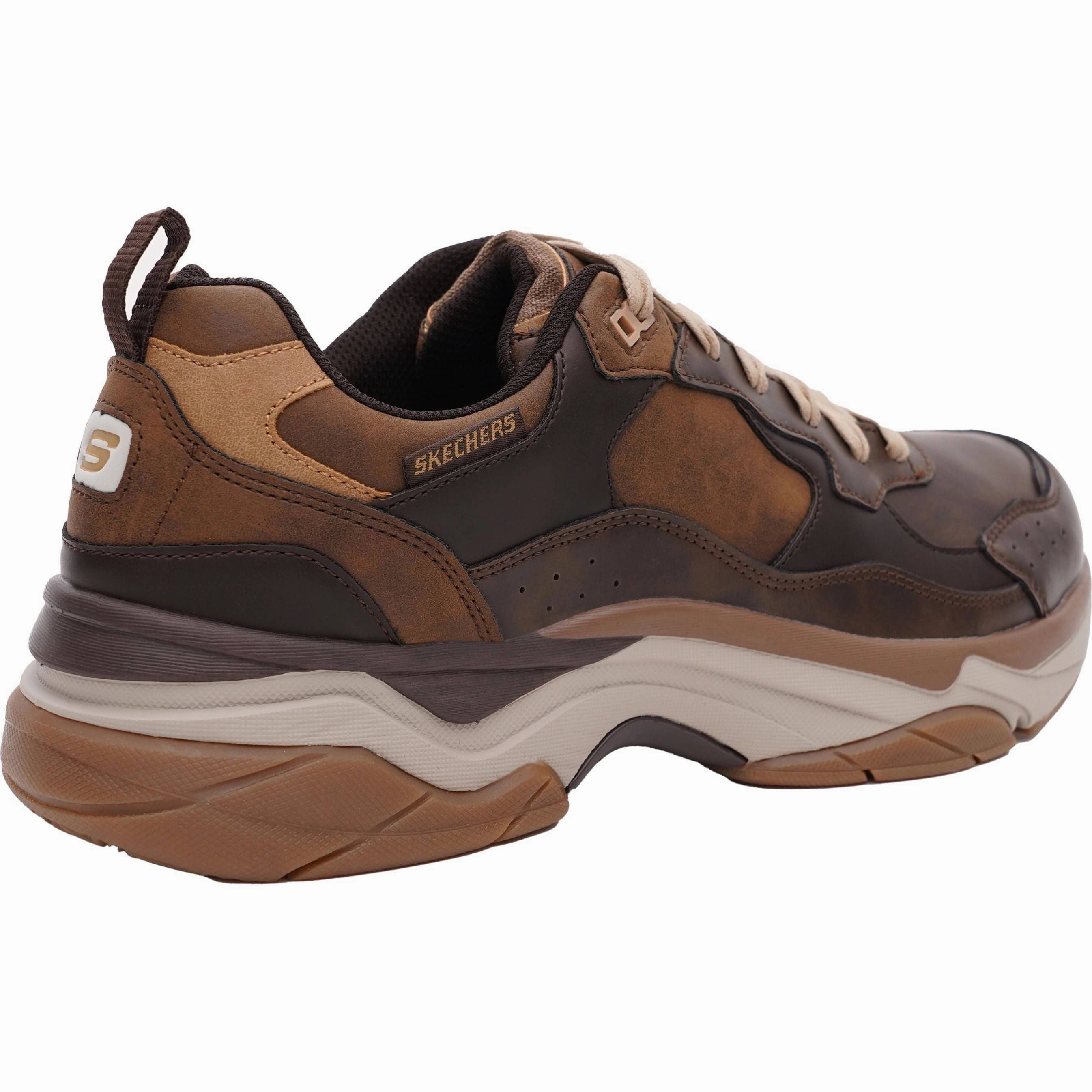 Skechers Staxed Brandin Mens Walking Shoes - Brown Low Top Strong Boot Design