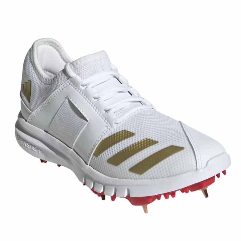 toe - hugging Adidas Howzat Full Spike Kids Cricket Shoes
