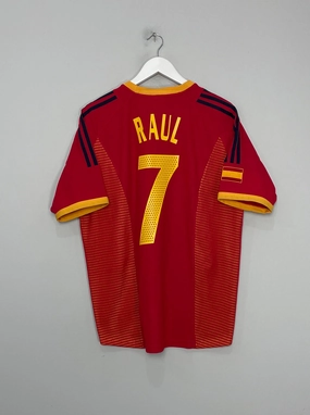 Tagless Label Design Cross Fiber Engineering 2002/04 SPAIN RAUL #7 HOME SHIRT (M) ADIDAS