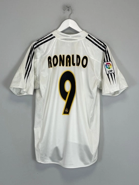 2004/05 REAL MADRID RONALDO #9 HOME SHIRT (S) ADIDAS Stretchable Fabric