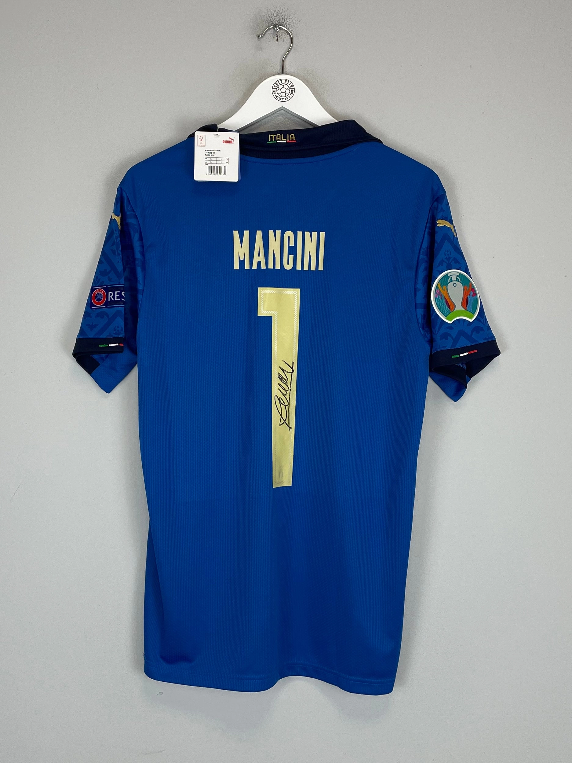 Compression Fit 2020/21 ITALY MANCINI #1 *SIGNED* BNWT HOME SHIRT (L) PUMA