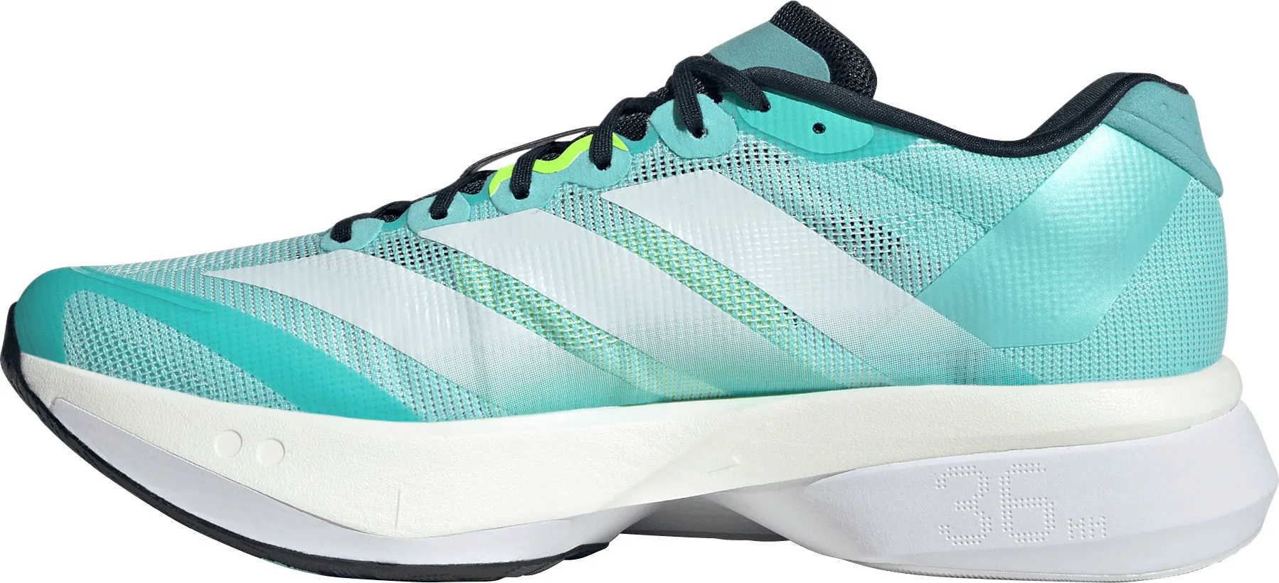 adidas Adizero Boston 13 Mens Running Shoes - Green Quick Action Adaptable Fit
