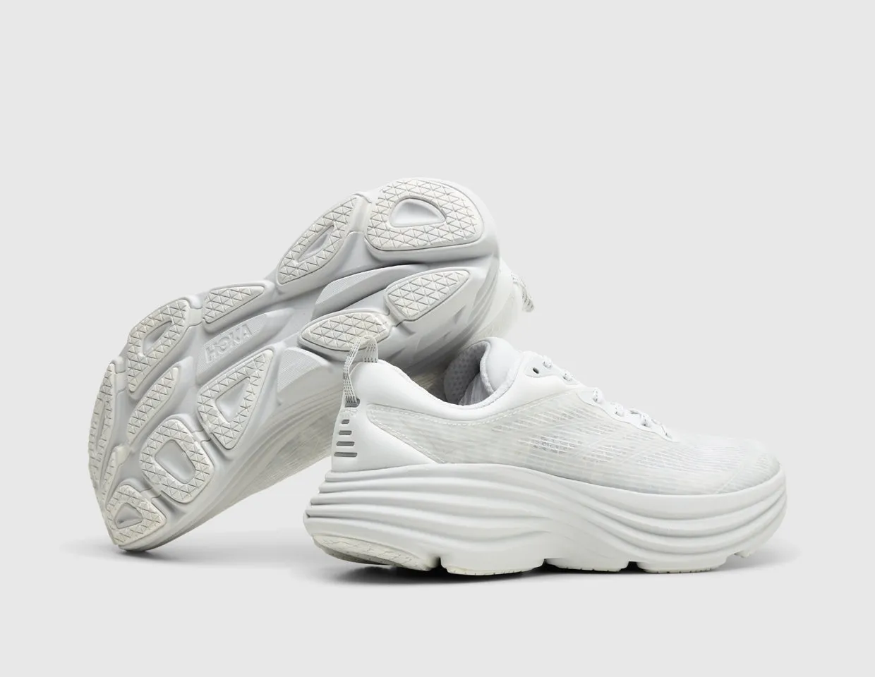 synthetic material All-Purpose Use Hoka Bondi 8 TS Caged White / Silver