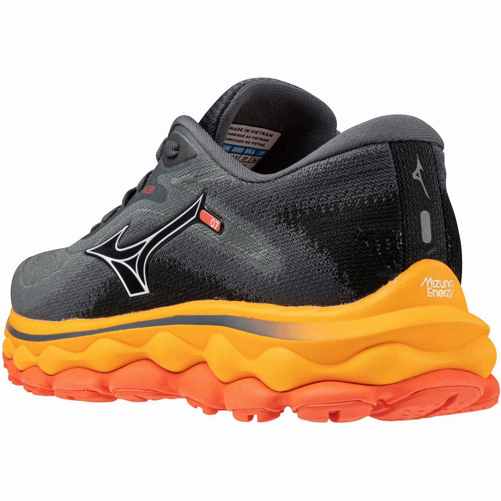 Waffle Traction Outsole Mizuno Wave Sky 7 Womens Running Shoes - Grey