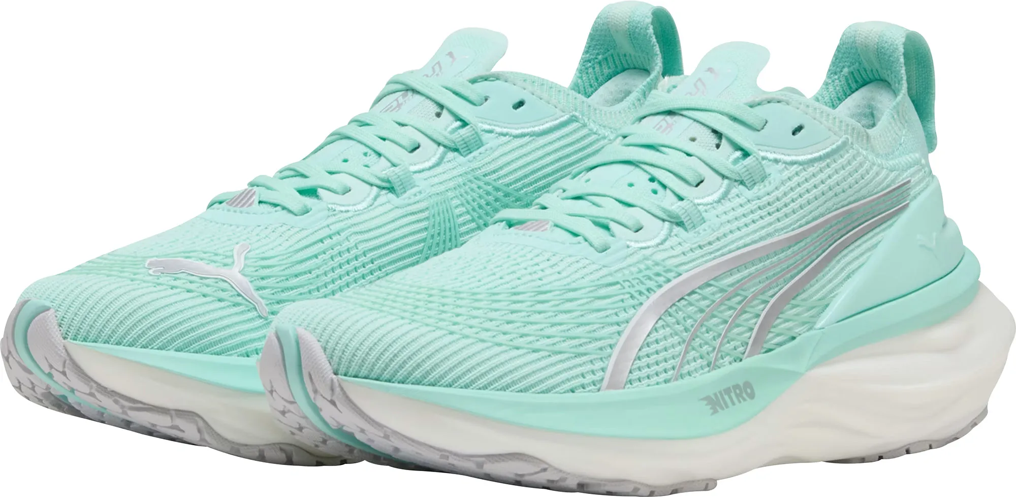 Puma ForeverRun Nitro 2 Womens Running Shoes - Green Flexible Arch