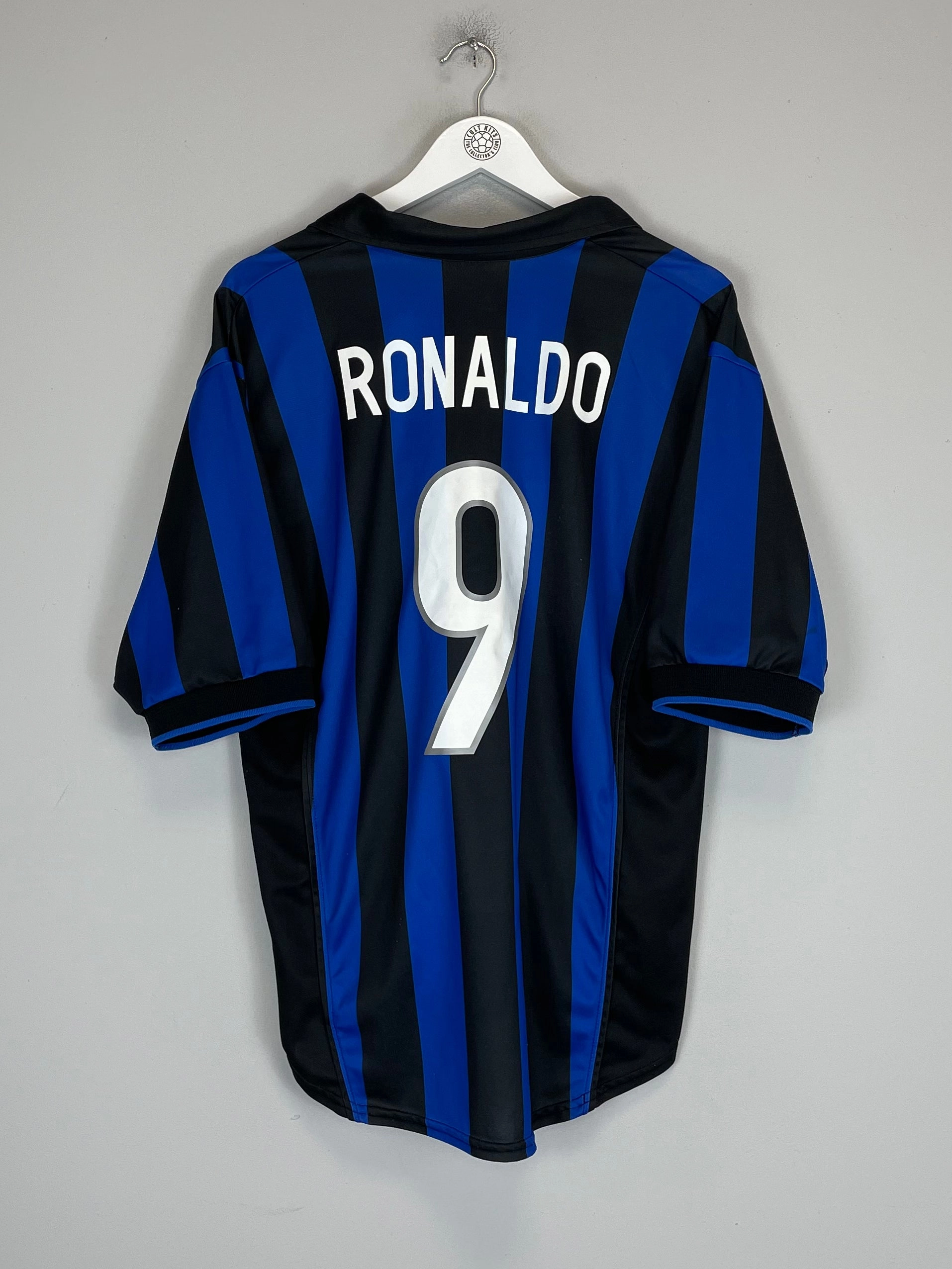 1998/99 INTER MILAN RONALDO #9 HOME SHIRT (L) NIKE Comfortable Inner Lining