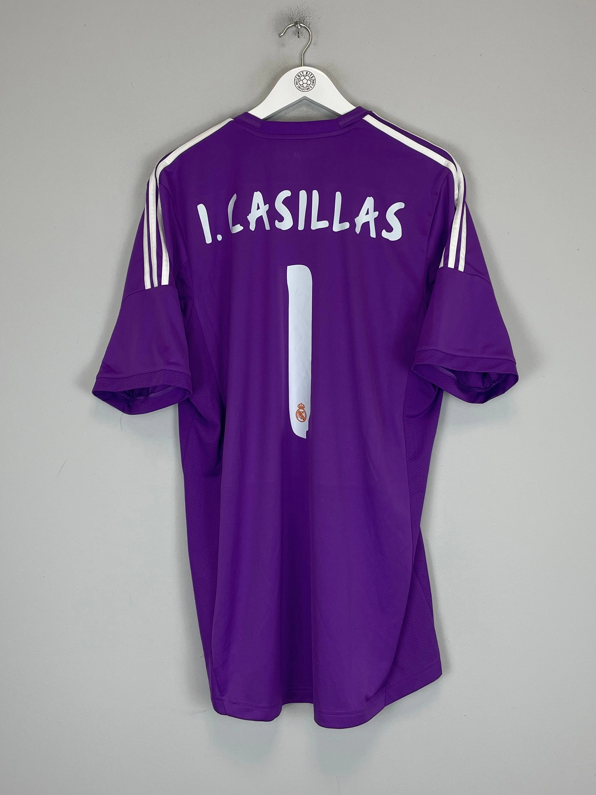 2013/14 REAL MADRID CASILLAS #1 GK SHIRT (XL) ADIDAS Wrinkle Resistant Weave Relaxed Performance