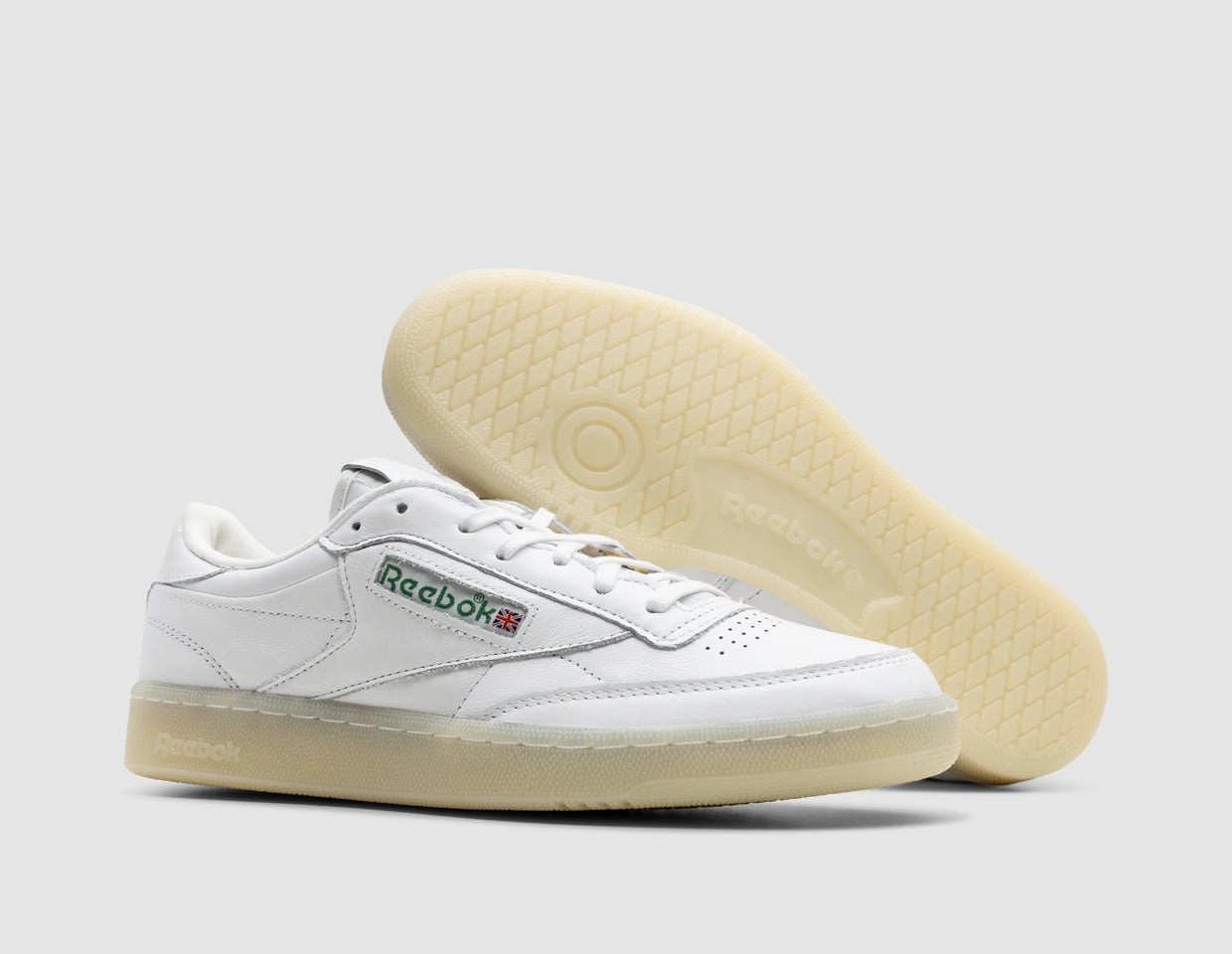Reebok Club C 85 Vintage White / Glen Green - Vector Red Supportive Lining