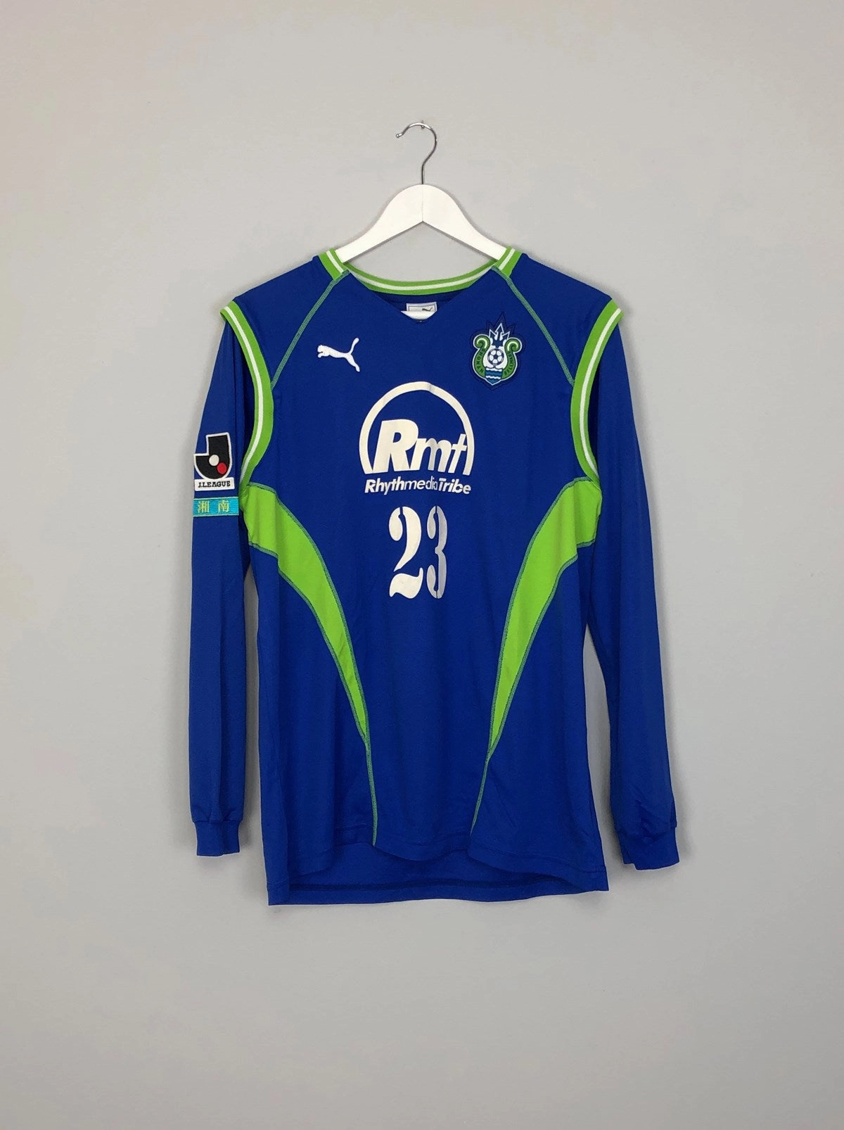 2003 SHONAN BELLMARE #23 *PLAYER ISSUE* L/S HOME SHIRT (M) PUMA Ultimate Performance Slub Textured Surface