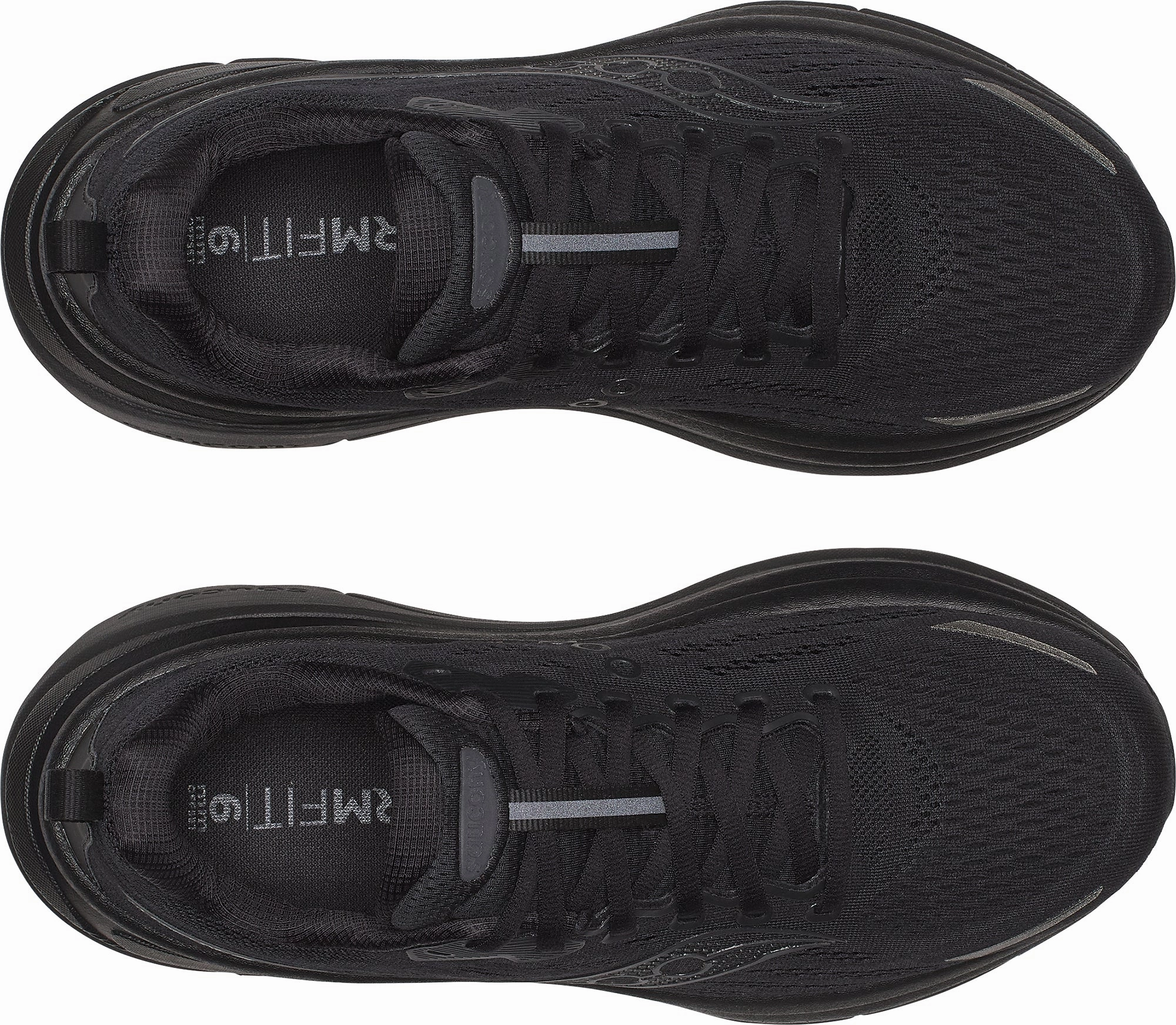 Saucony Hurricane 25 Mens Running Shoes - Black Moisture Wicking Fabric Ultra Flex Grooves