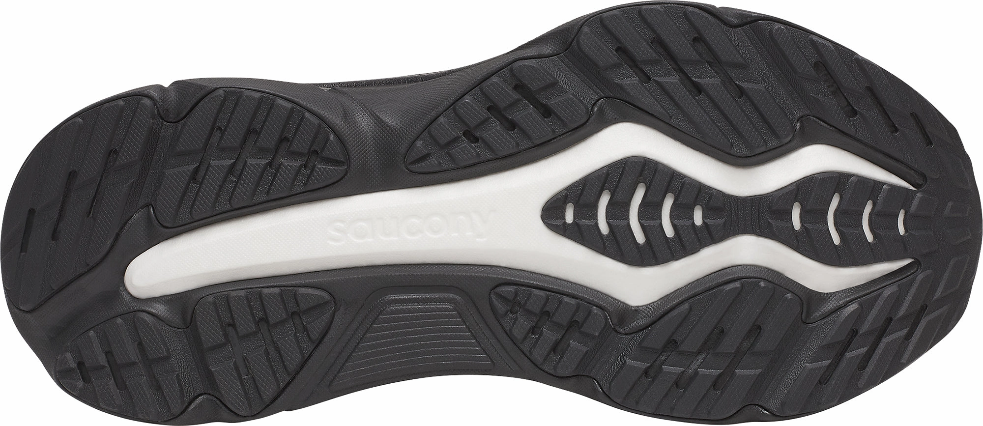 Saucony Hurricane 25 Mens Running Shoes - Black Fitness Friendly Performance Flex