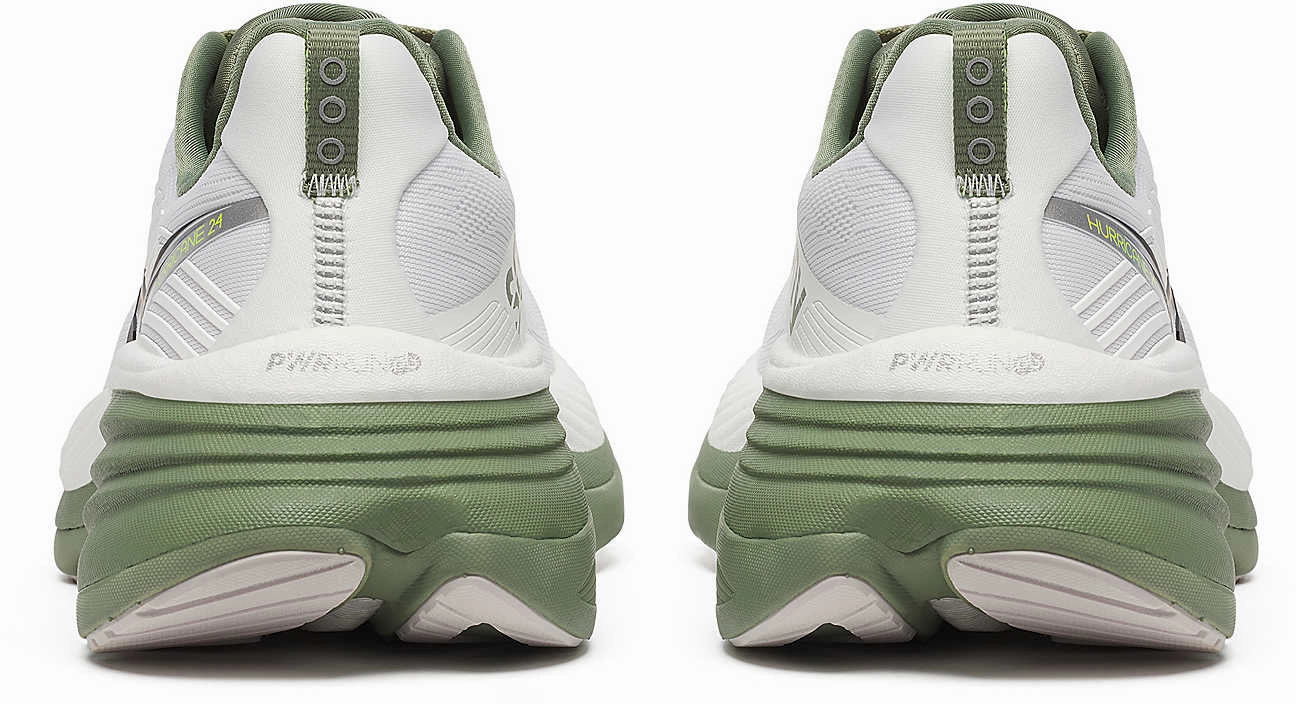 Noise Reducing Sole Ultra grip Saucony Hurricane 24 Mens Running Shoes - White