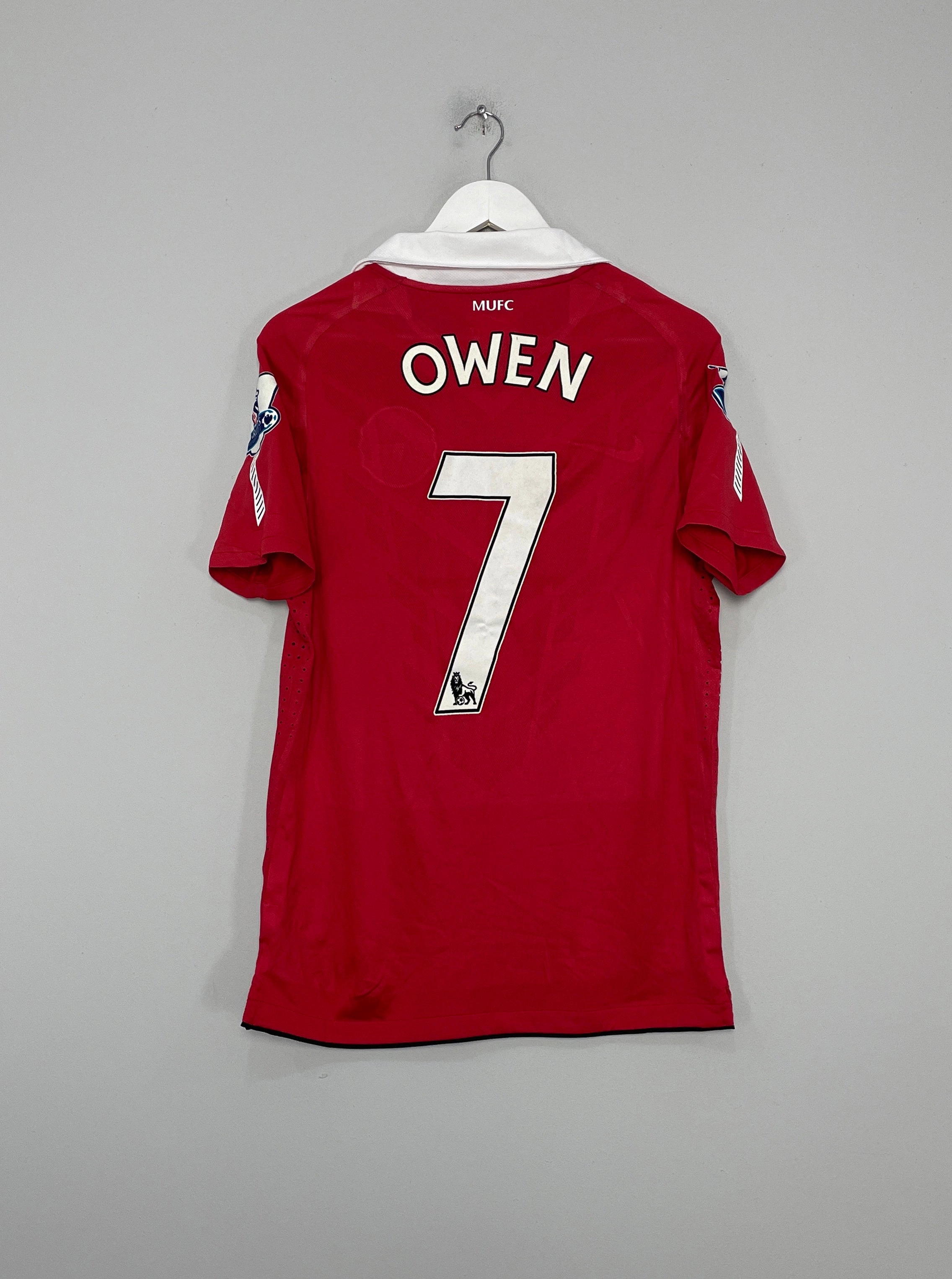 2010/11 MANCHESTER UNITED OWEN #7 *MATCH ISSUE* HOME SHIRT (M) NIKE Thermal Regulation System