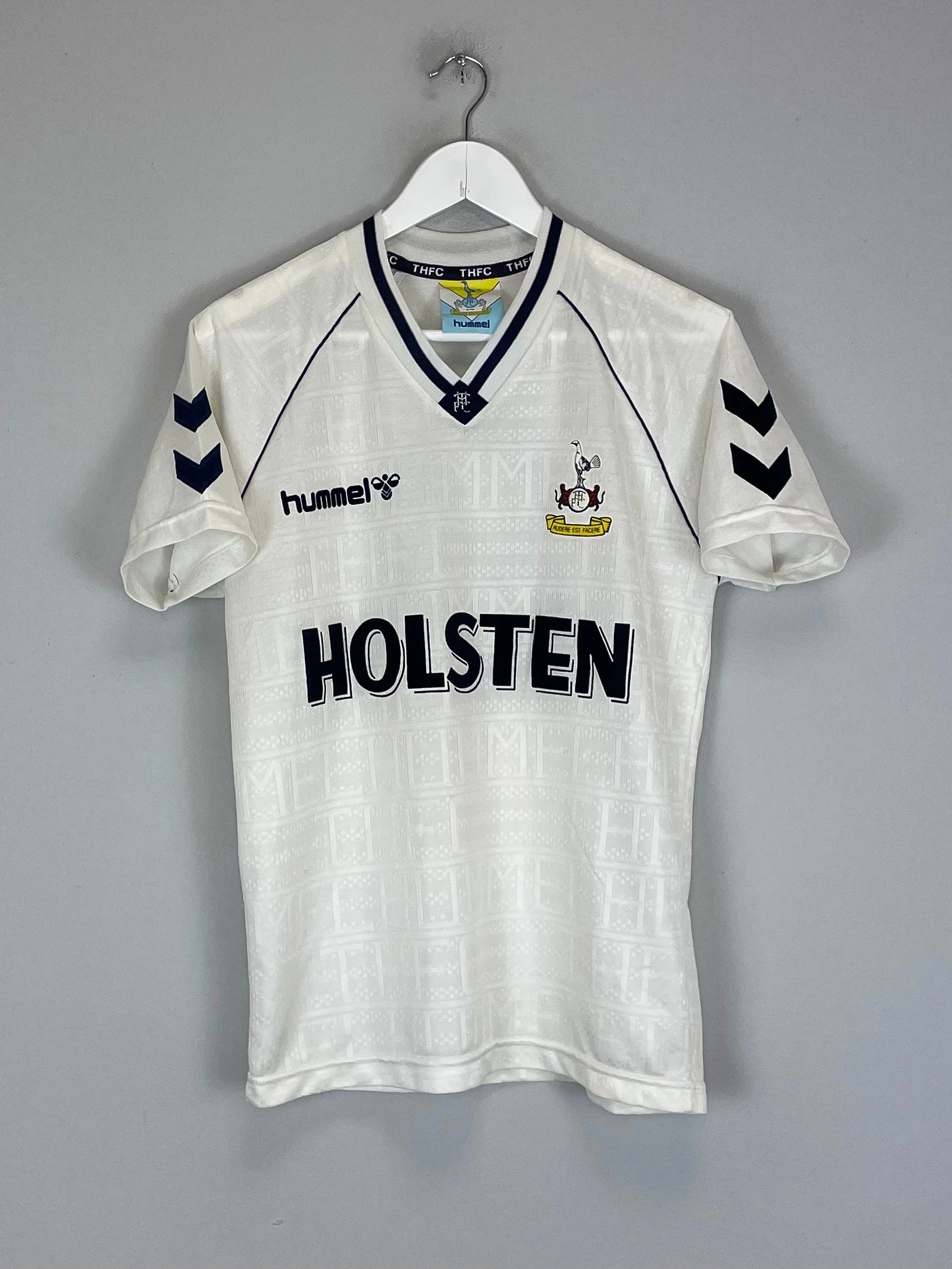 Ventilated Mesh Panel 1989/91 TOTTENHAM #8 (GASCOIGNE) HOME SHIRT (S) HUMMEL