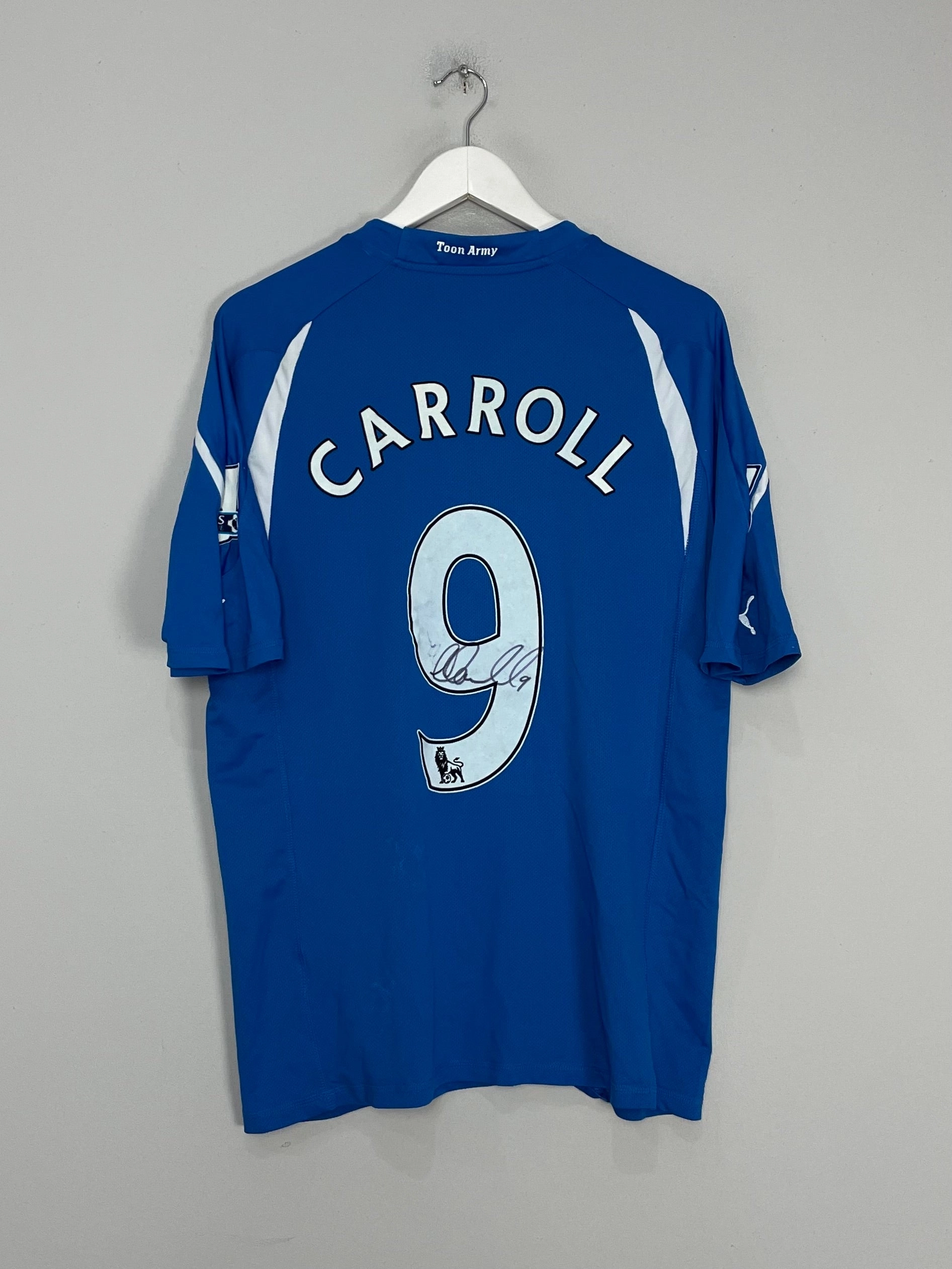 Silky Smooth 2010/11 NEWCASTLE CARROLL #9 *MATCH ISSUED   SIGNED* AWAY SHIRT (XL) PUMA