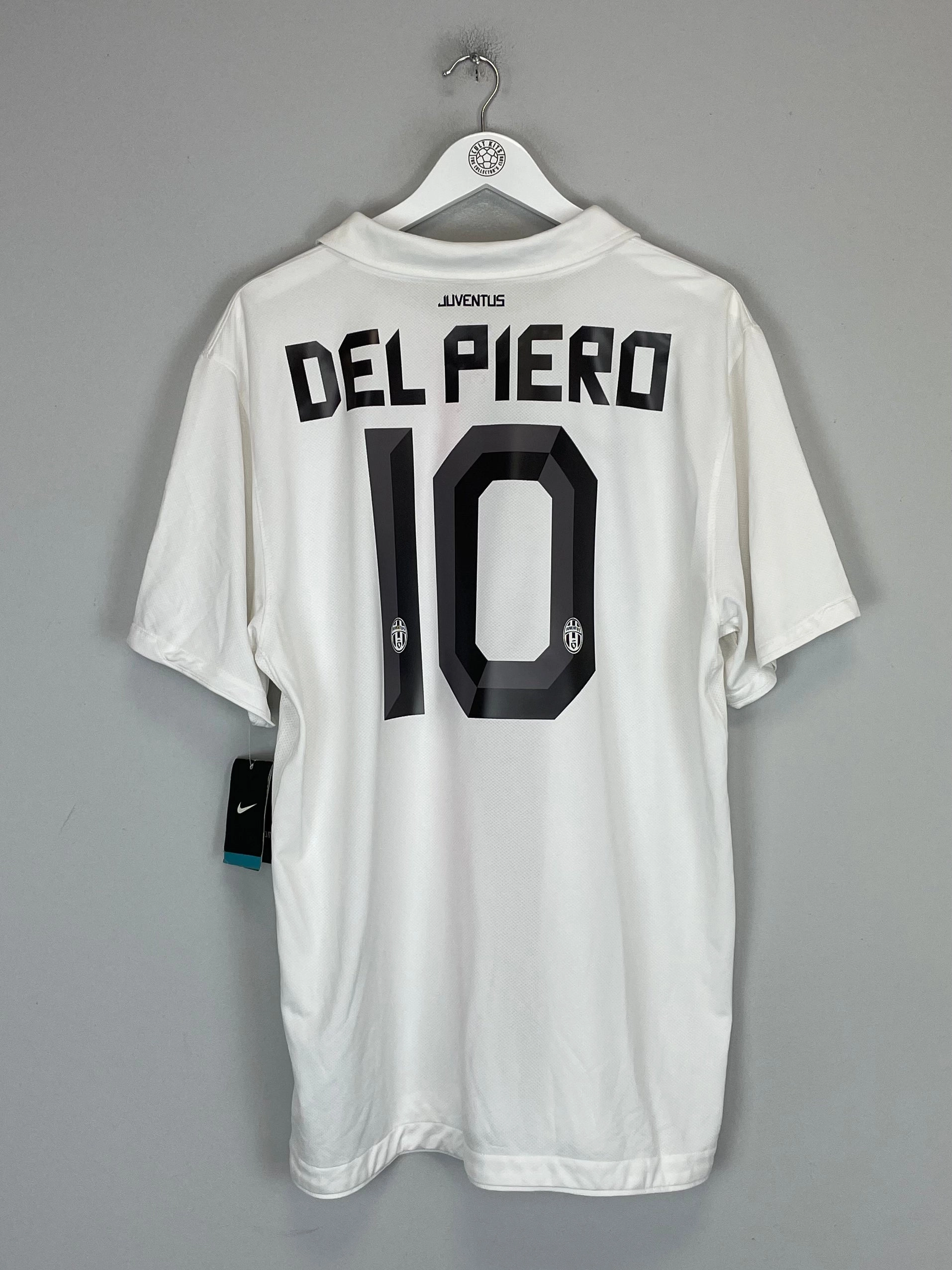 Full Zip Option Flexible Hemline 2010/12 JUVENTUS DEL PIERO #10 *BNWT* AWAY SHIRT (XL) NIKE