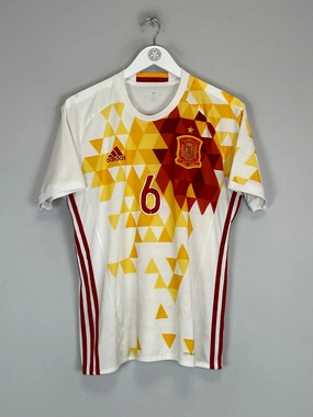 Microfiber Blend Energy Wear 2015/16 SPAIN A.INIESTA #6 AWAY SHIRT (M) ADIDAS
