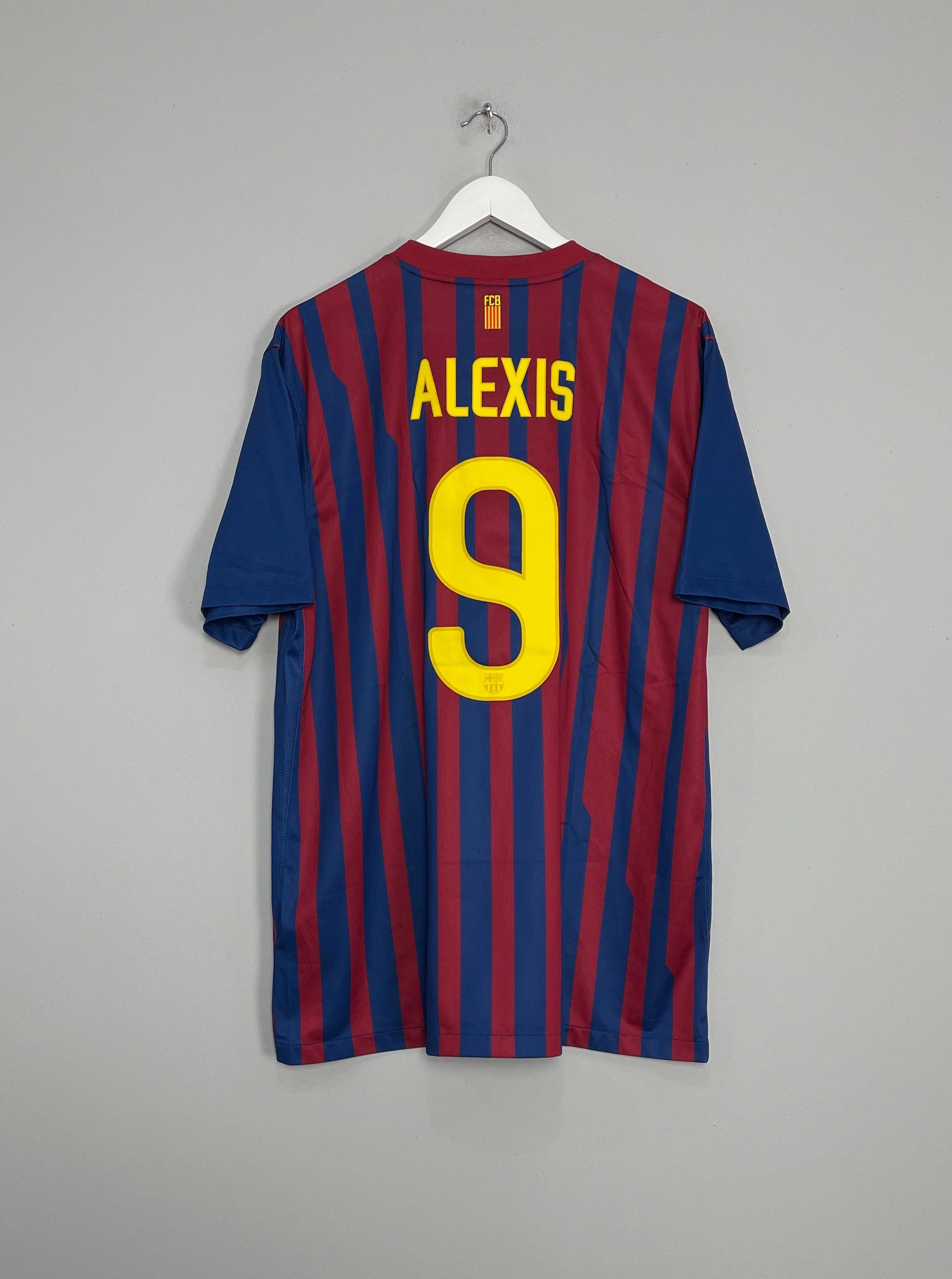 2011/12 BARCELONA ALEXIS #9 HOME SHIRT (XL) NIKE Stretch Comfort Sublimation Print Ready