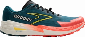 Brooks Catamount 4 Mens Trail Running Shoes - Blue Lightweight EVA Foam Air Cushioning