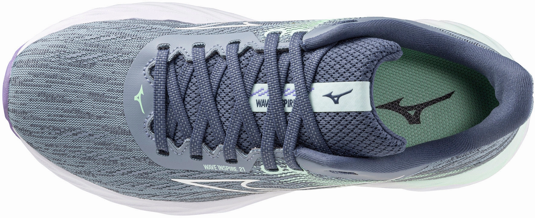 Ultra Responsive Cushioning TPU Outsole Mizuno Wave Inspire 21 Womens Running Shoes - Grey
