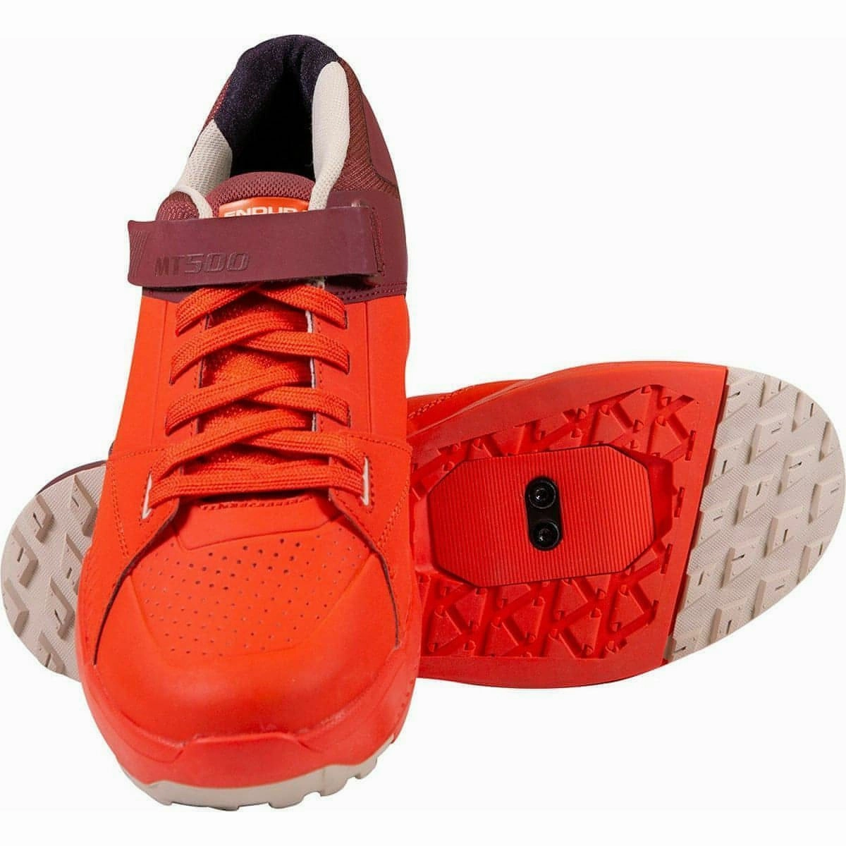 Shock Use Classic Use Endura MT500 Burner Clipless Mens MTB Cycling Shoes - Red