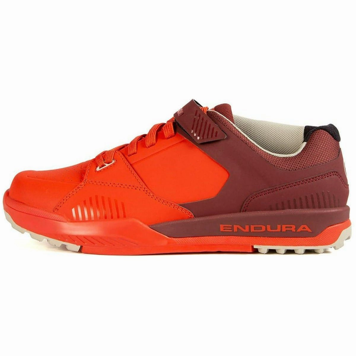Endura MT500 Burner Clipless Mens MTB Cycling Shoes - Red Light cushion
