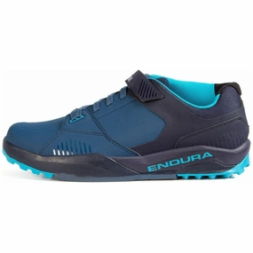 Endura MT500 Burner Flat Mens MTB Cycling Shoes - Navy Impact Diffusing Heel