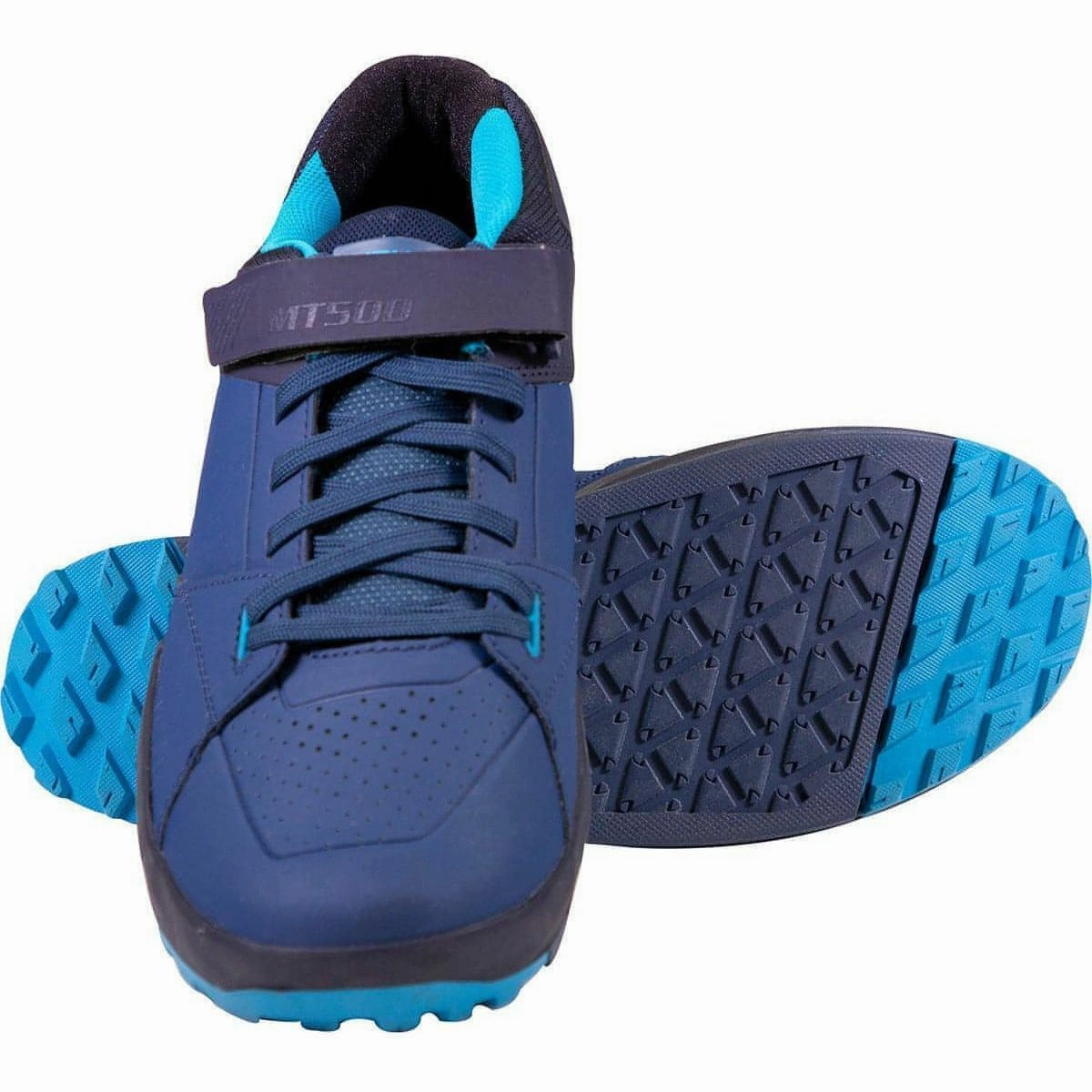 Breathable Perforated Panels Core Cushion Endura MT500 Burner Flat Mens MTB Cycling Shoes - Navy