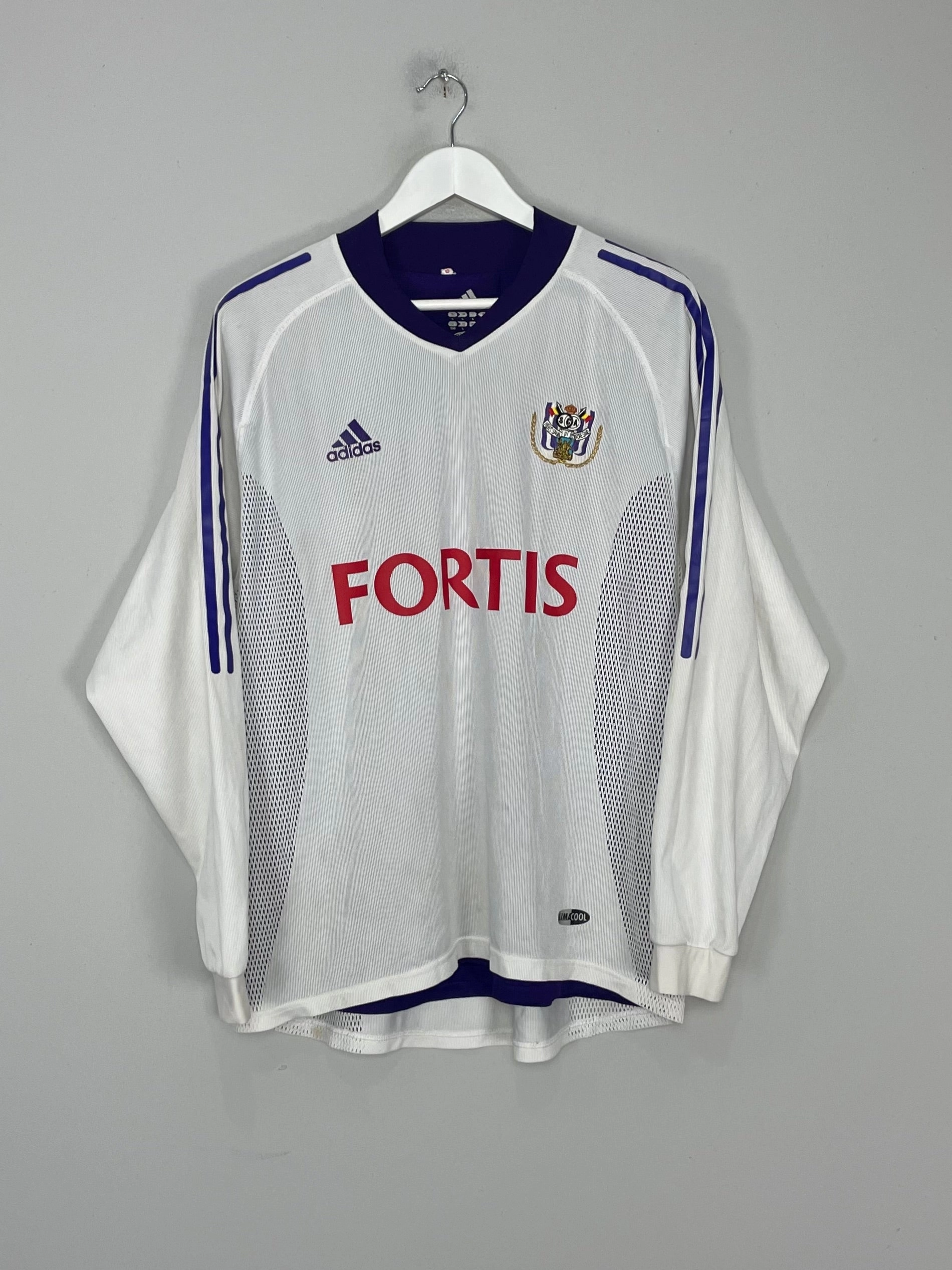 2002/03 ANDERLECHT #13 *PLAYER ISSUE* L/S HOME SHIRT (L) ADIDAS Everyday Flex Tagless Comfort