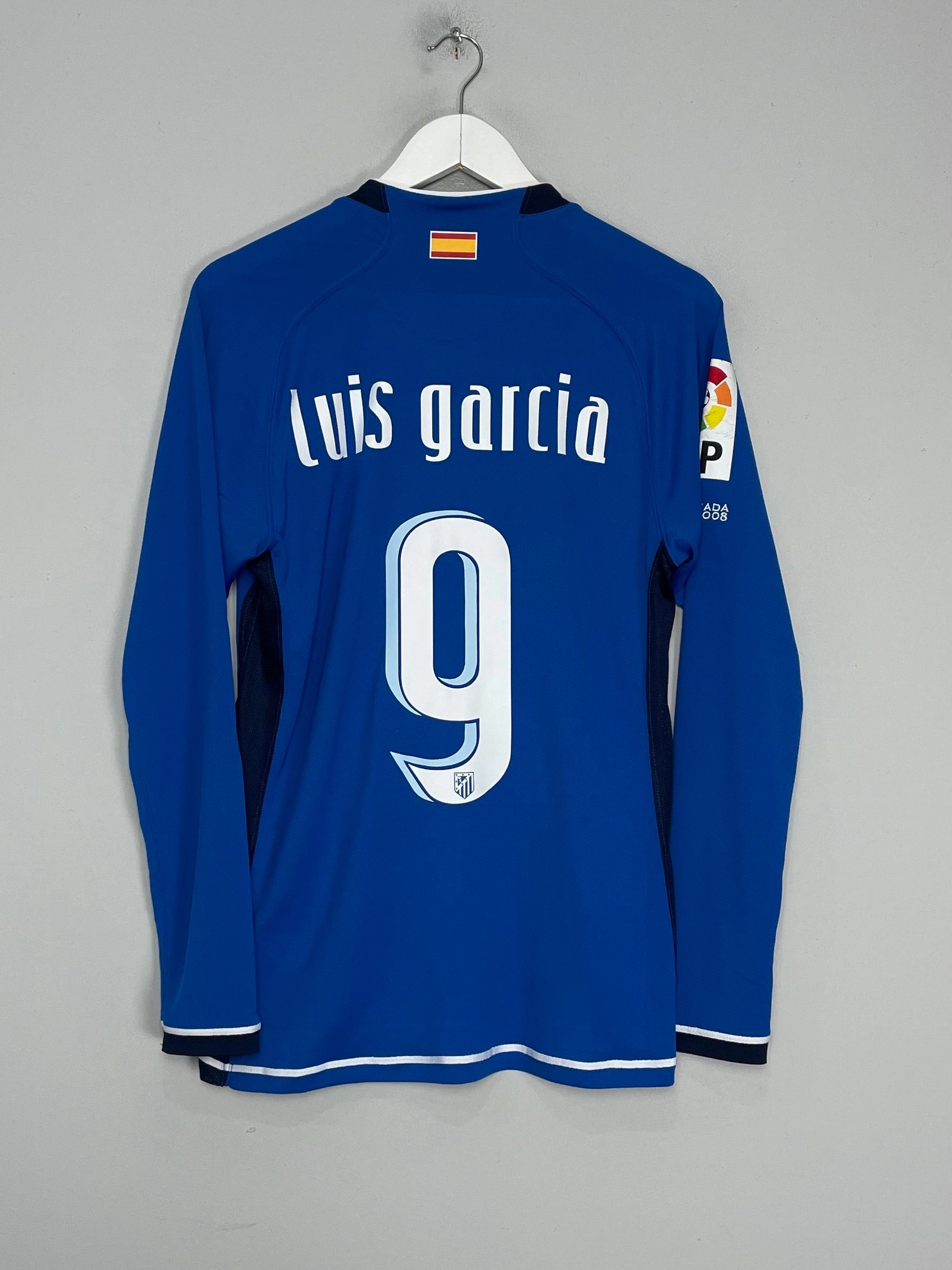 2007/08 ATLETICO MADRID LUIS GARCIA #9 L/S AWAY SHIRT (L) NIKE Quick Dry Material Studio Fit
