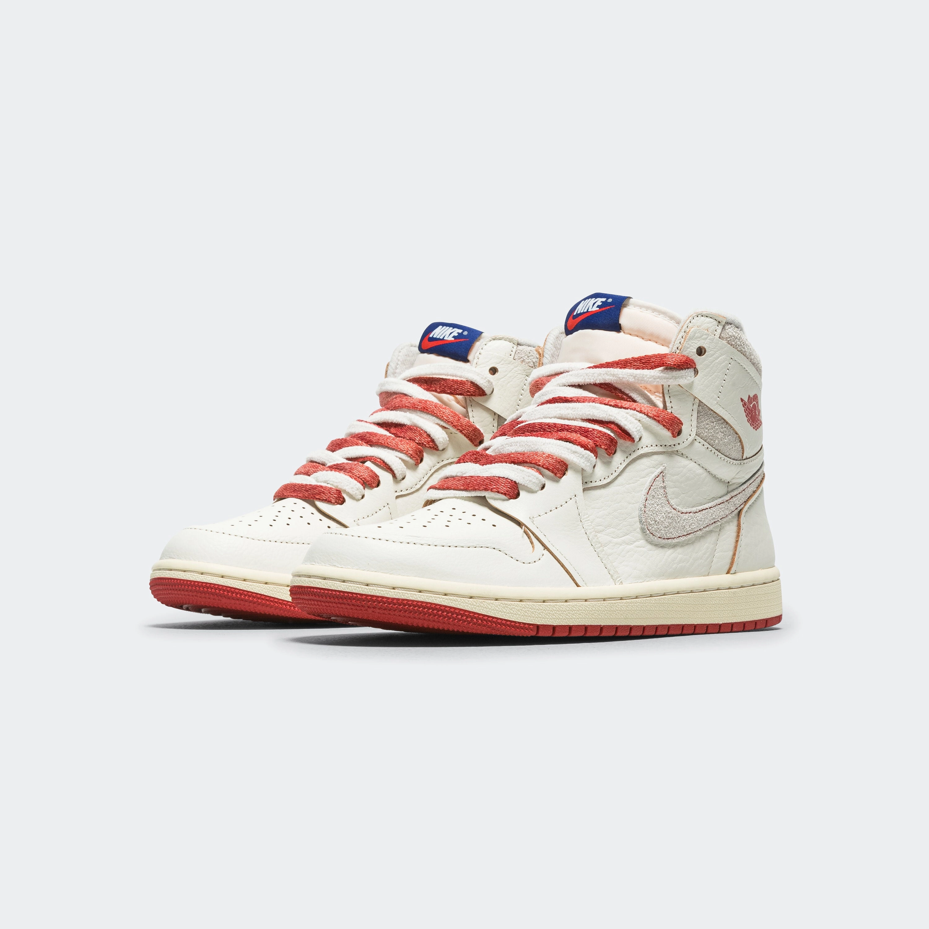 Vulcanized Sole Womens Air Jordan 1 High OG - Sail/Cinnabar-Light Bone