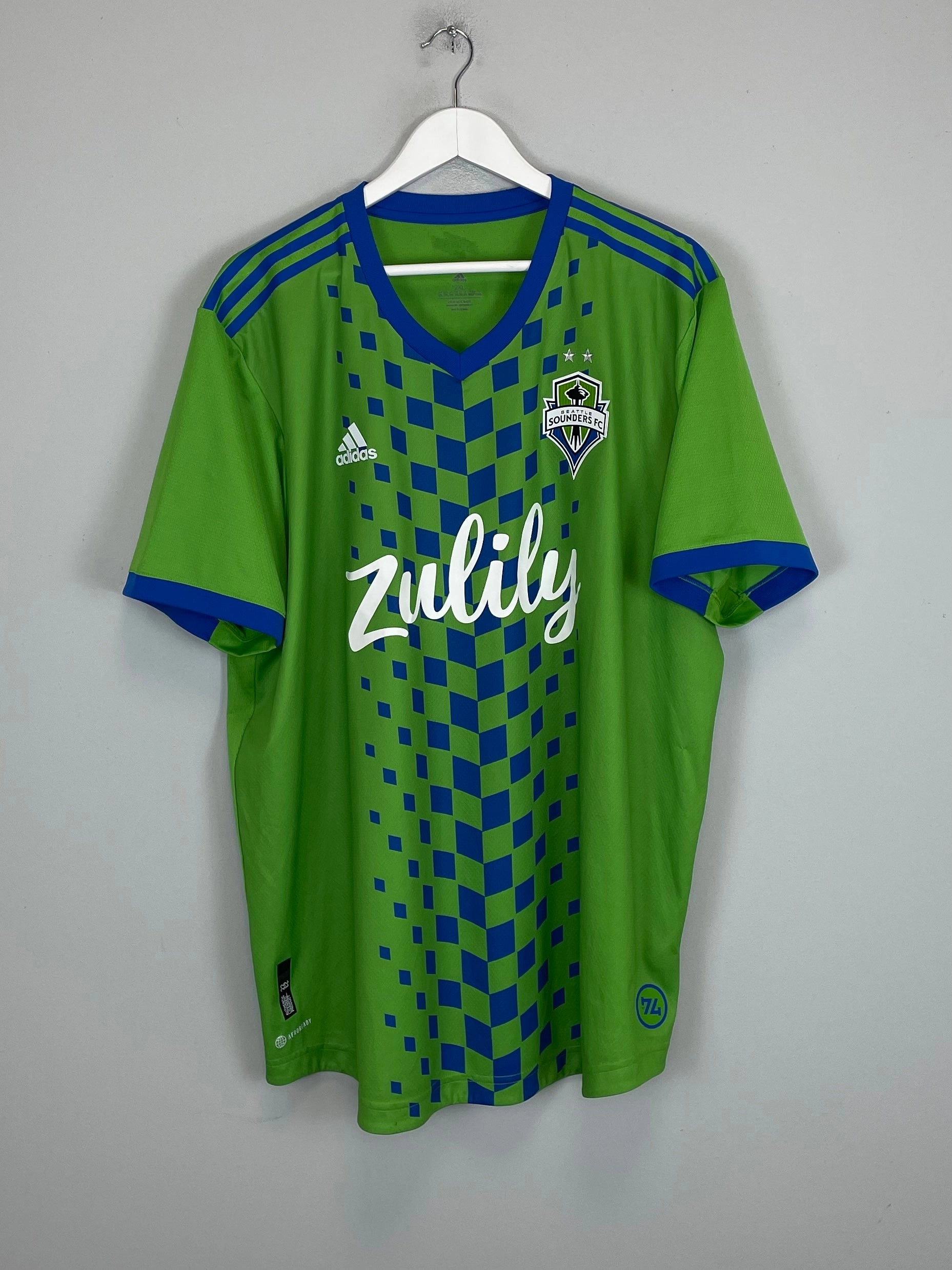 2022/23 SEATTLE SOUNDERS *AUTHENTIC* HOME SHIRT (XXL) ADIDAS Strategic Perforation Design