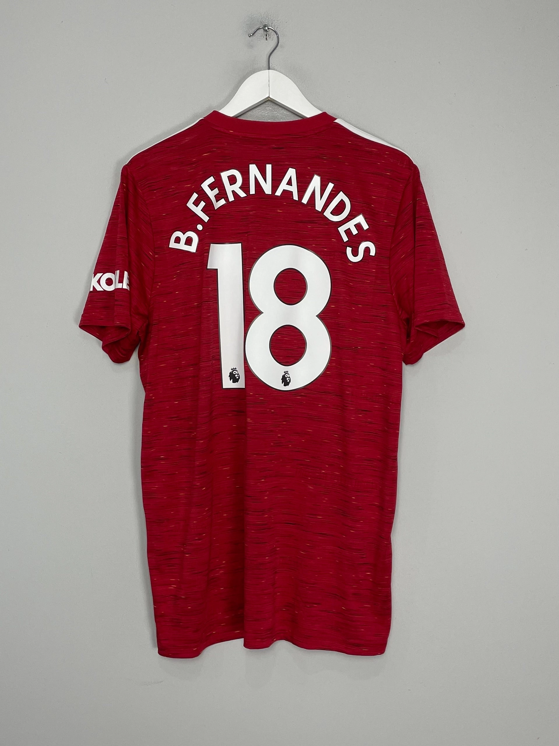 2020/21 MANCHESTER UNITED B.FERNANDES #18 HOME SHIRT (XL) ADIDAS Non Irritating Fabric Stretch Fit Fabric