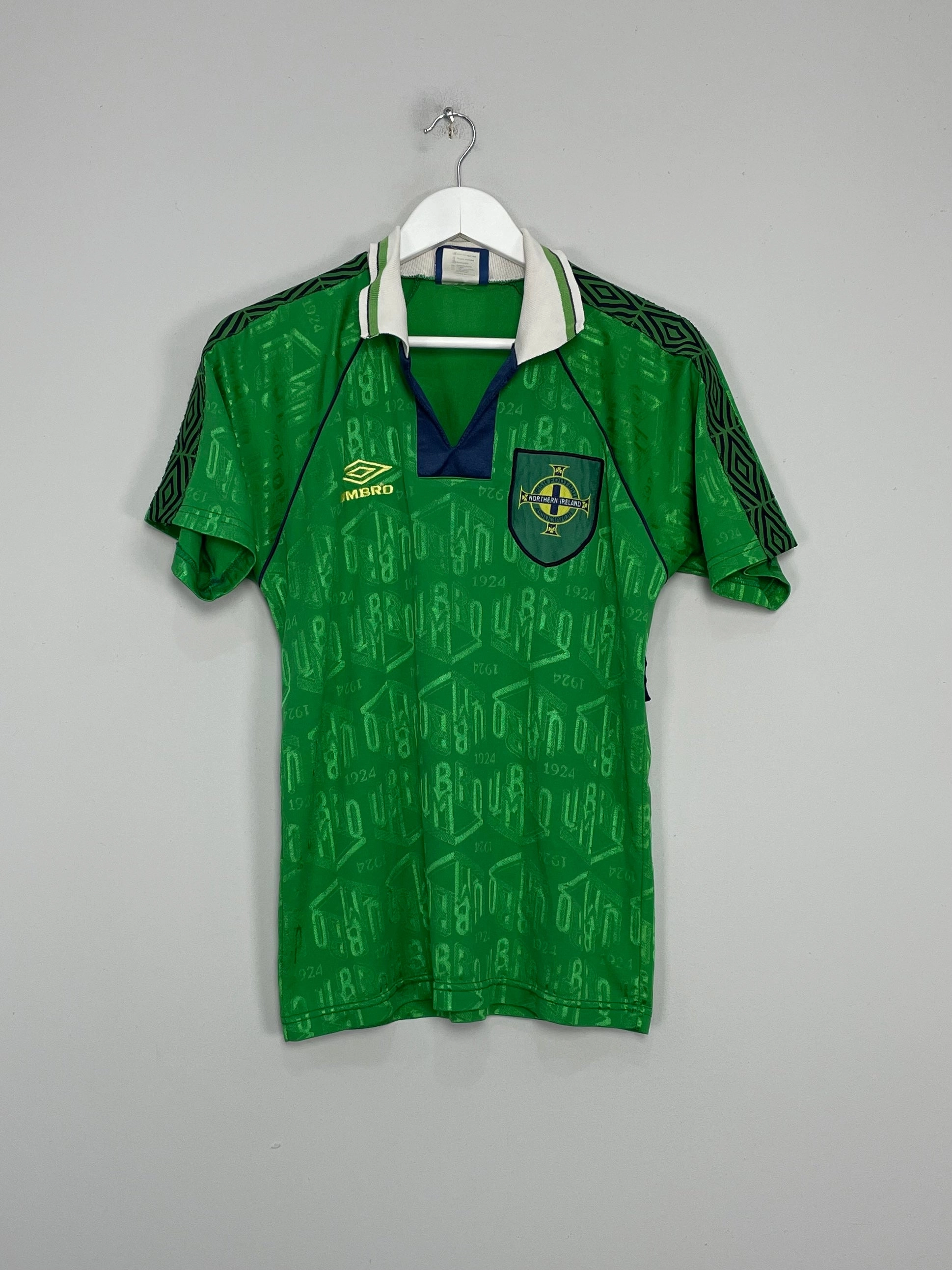 1994/95 NORTHERN IRELAND PROTOTYPE HOME SHIRT (S) UMBRO Sweat Ready Advanced Sweat Wicking