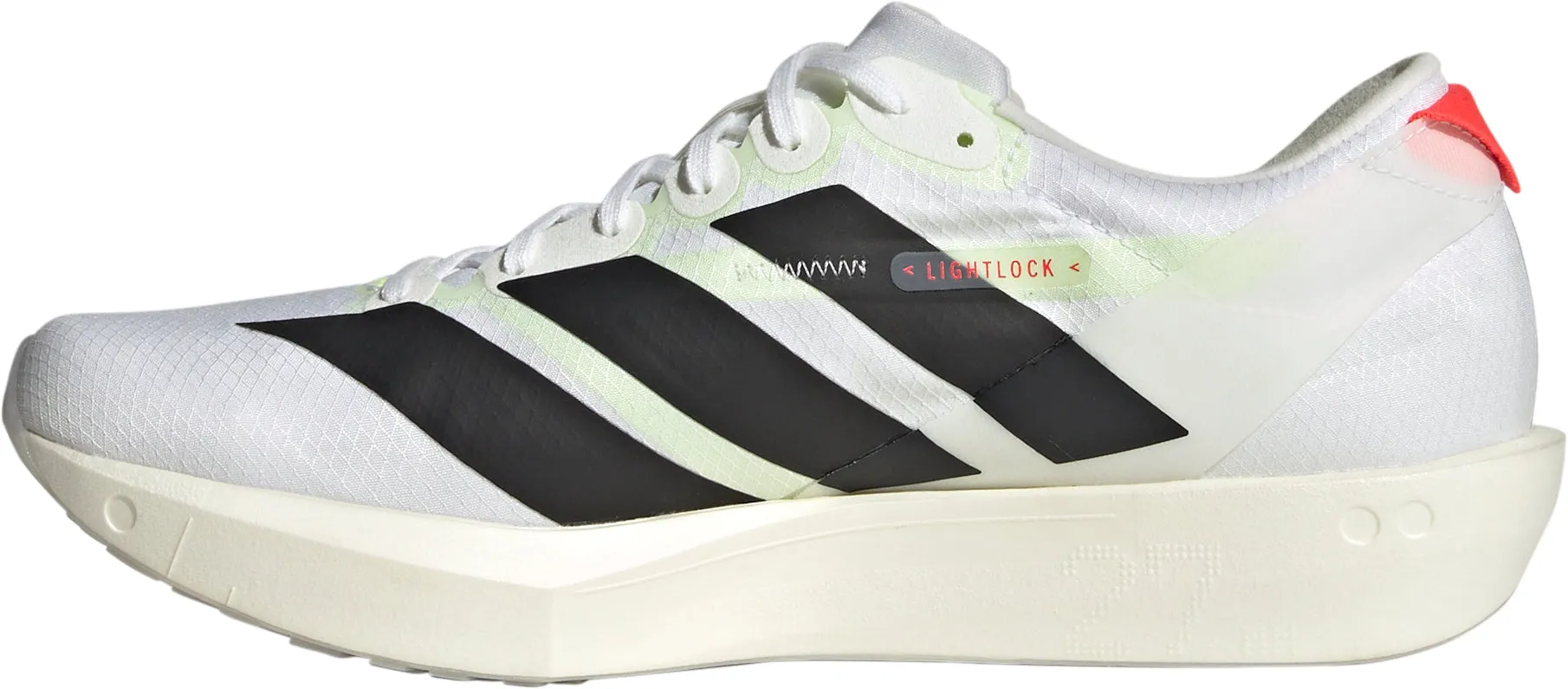 adidas Adizero Adios 9 Womens Running Shoes - White Anti slip surface Cool Interior