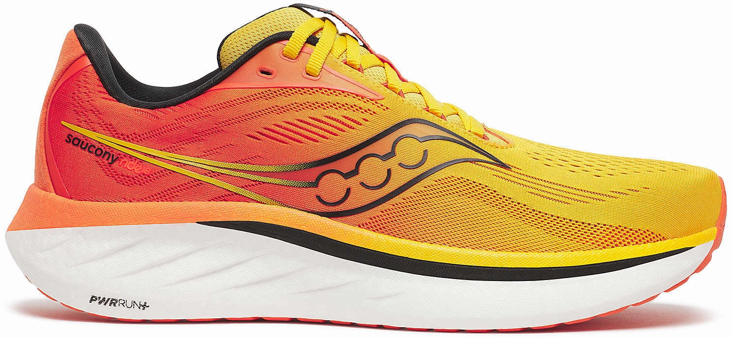 Quiet Step Everyday Casual Saucony Ride 18 Mens Running Shoes - Yellow