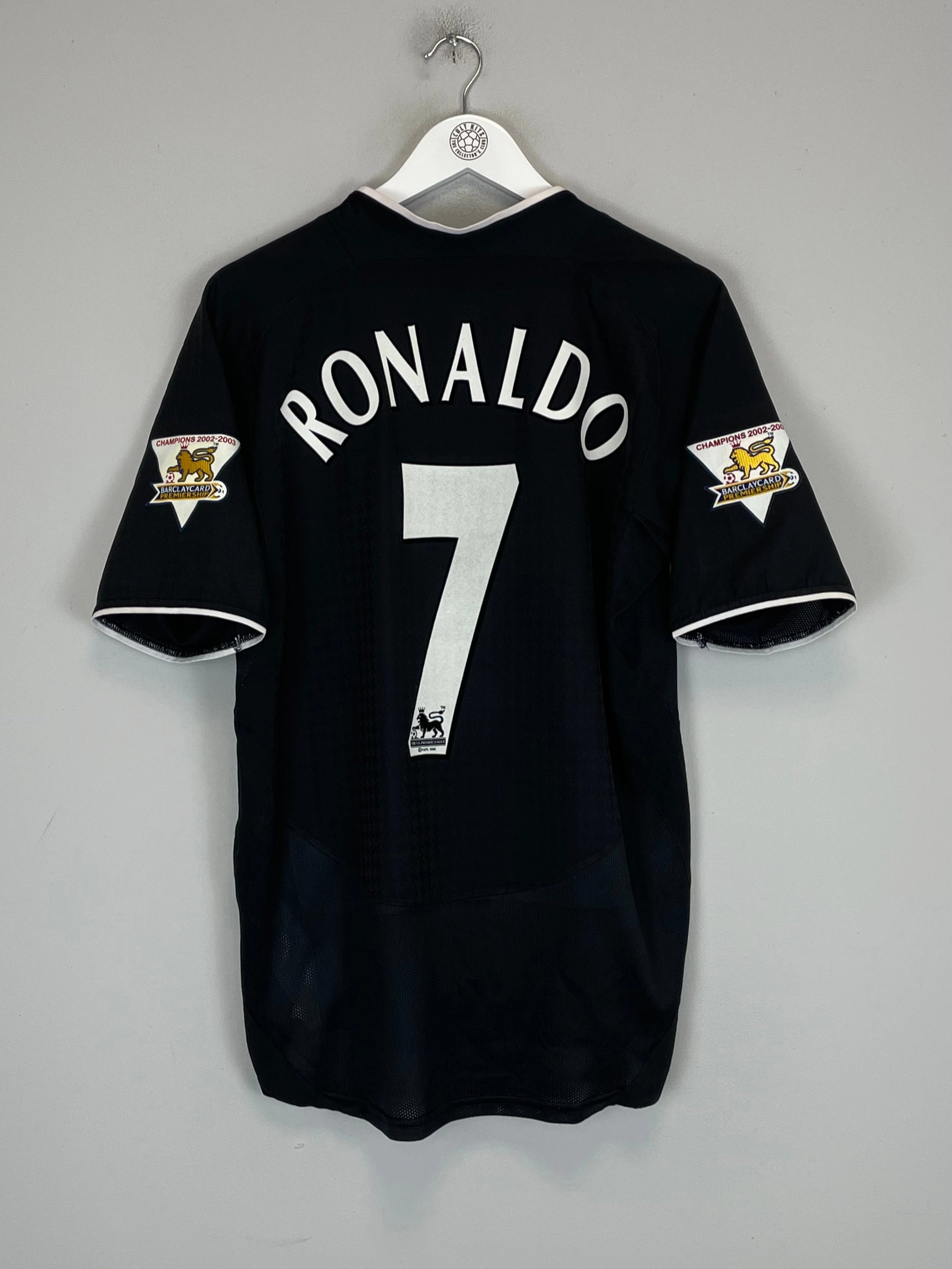 Balanced Motion Anti Shrink Treatment 2003/05 MANCHESTER UNITED RONALDO #7 AWAY SHIRT (M) NIKE