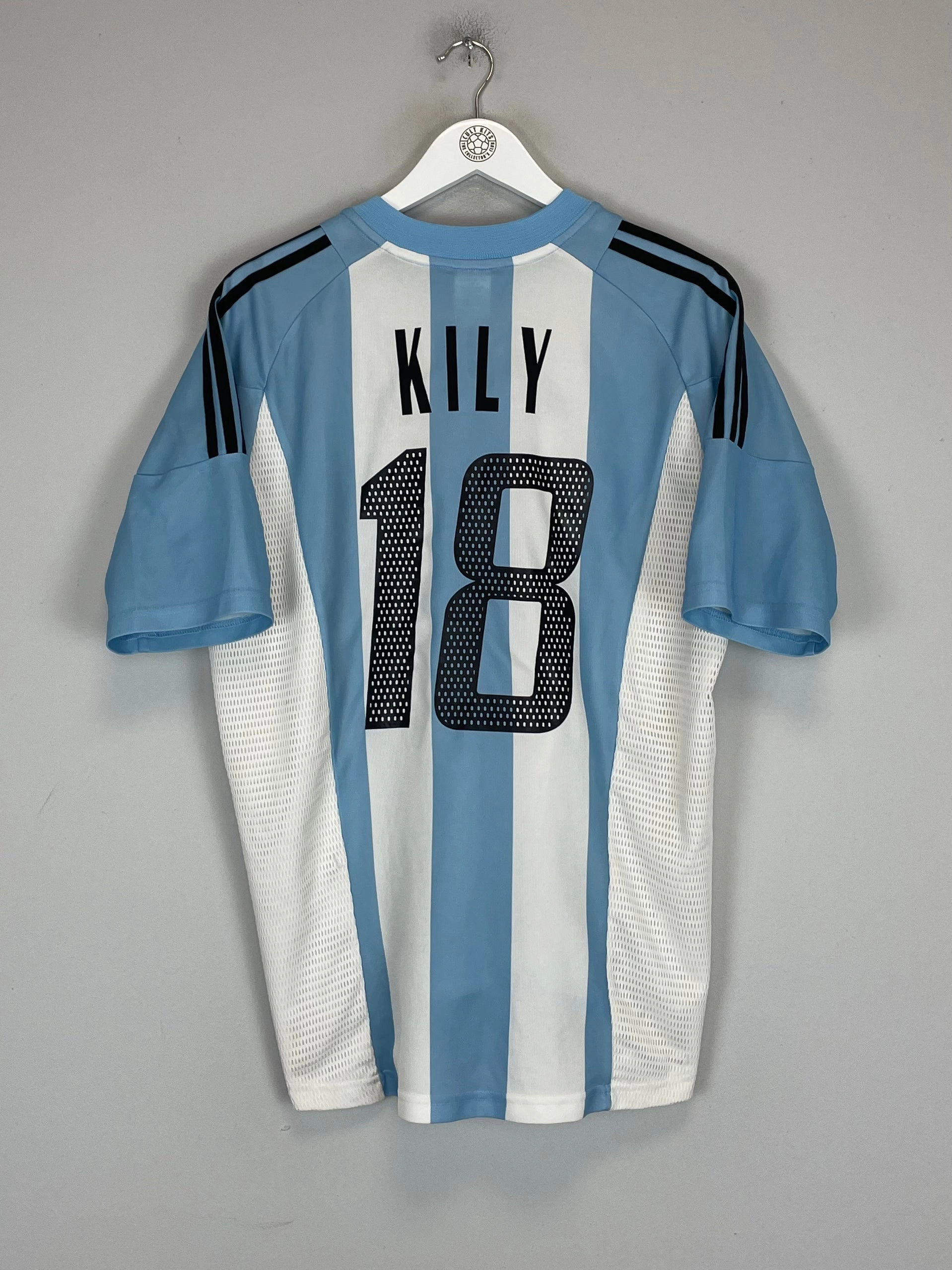 Tagless Comfort 2002/04 ARGENTINA KILY #18 HOME SHIRT (L) ADIDAS