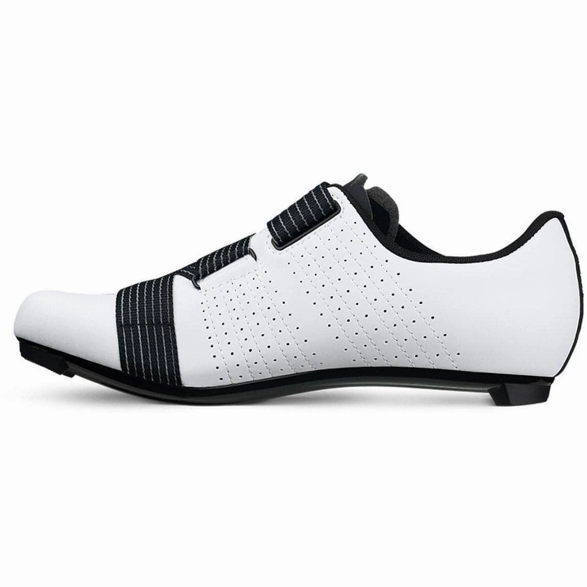 Abrasion Resistant Reinforcement Carbon Fiber Plates Fizik R5 Tempo PowerStrap Mens Road Cycling Shoes - White