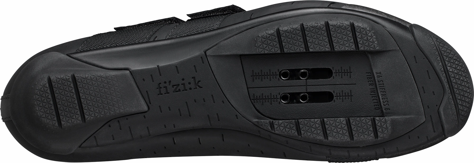 Smooth Leather Street Use Fizik X4 Terra Powerstrap Mens Road Cycling Shoes - Black