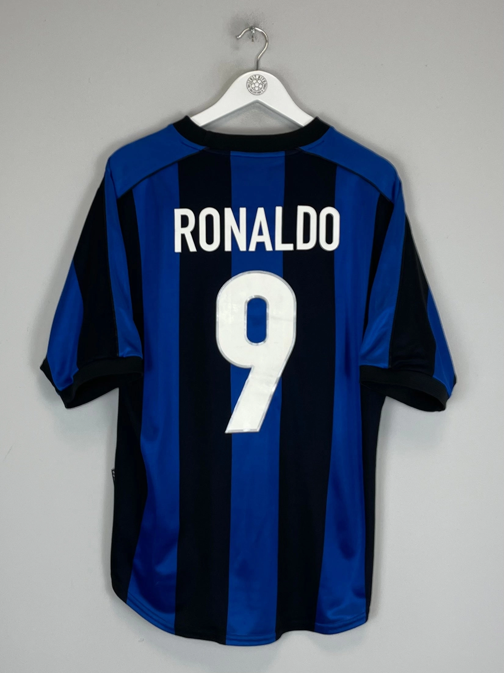 Lightweight Construction 1999/00 INTER MILAN RONALDO #9 HOME SHIRT (M) NIKE