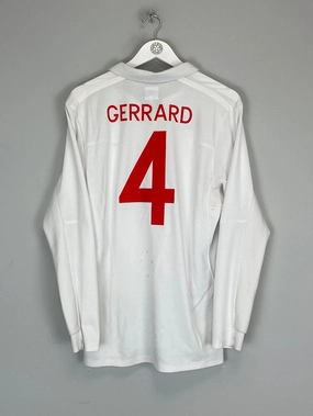 2010/11 ENGLAND GERRARD #4 L/S HOME SHIRT (M) UMBRO Motion Friendly