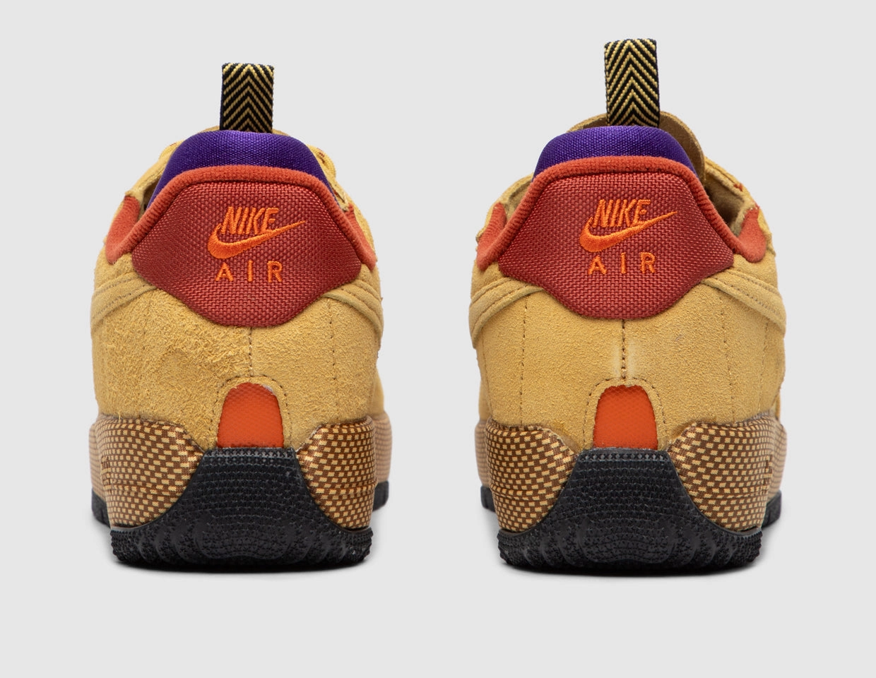 Nike Women's Air Force 1 Wild Wheat Gold / Wheat Gold - Rugged Orange Low Collar Design Easy Sport